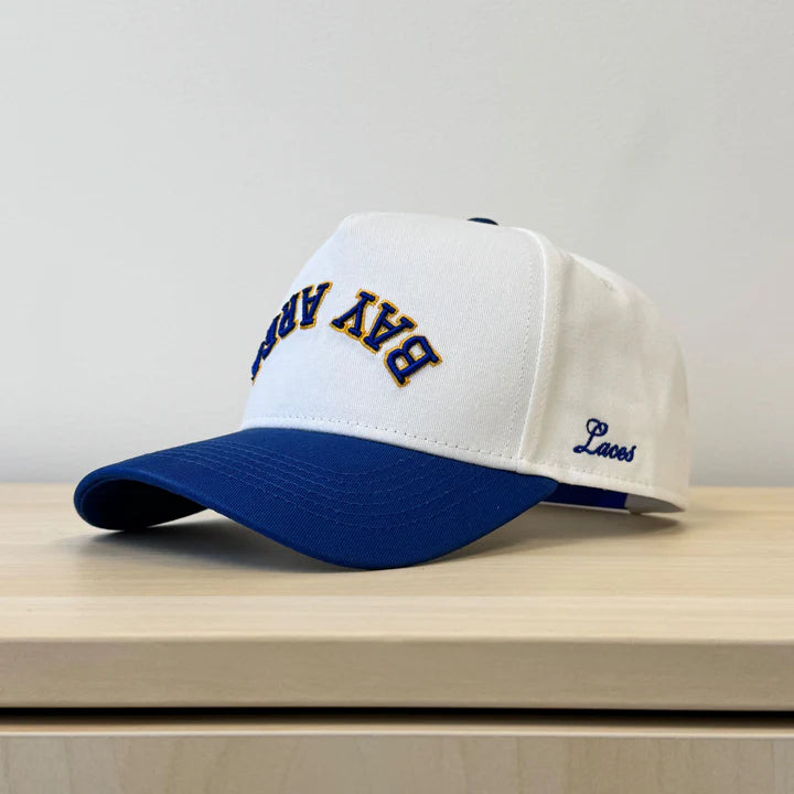 Laces Bay Area Downside Up Adjustable Hat- Blue/Gold