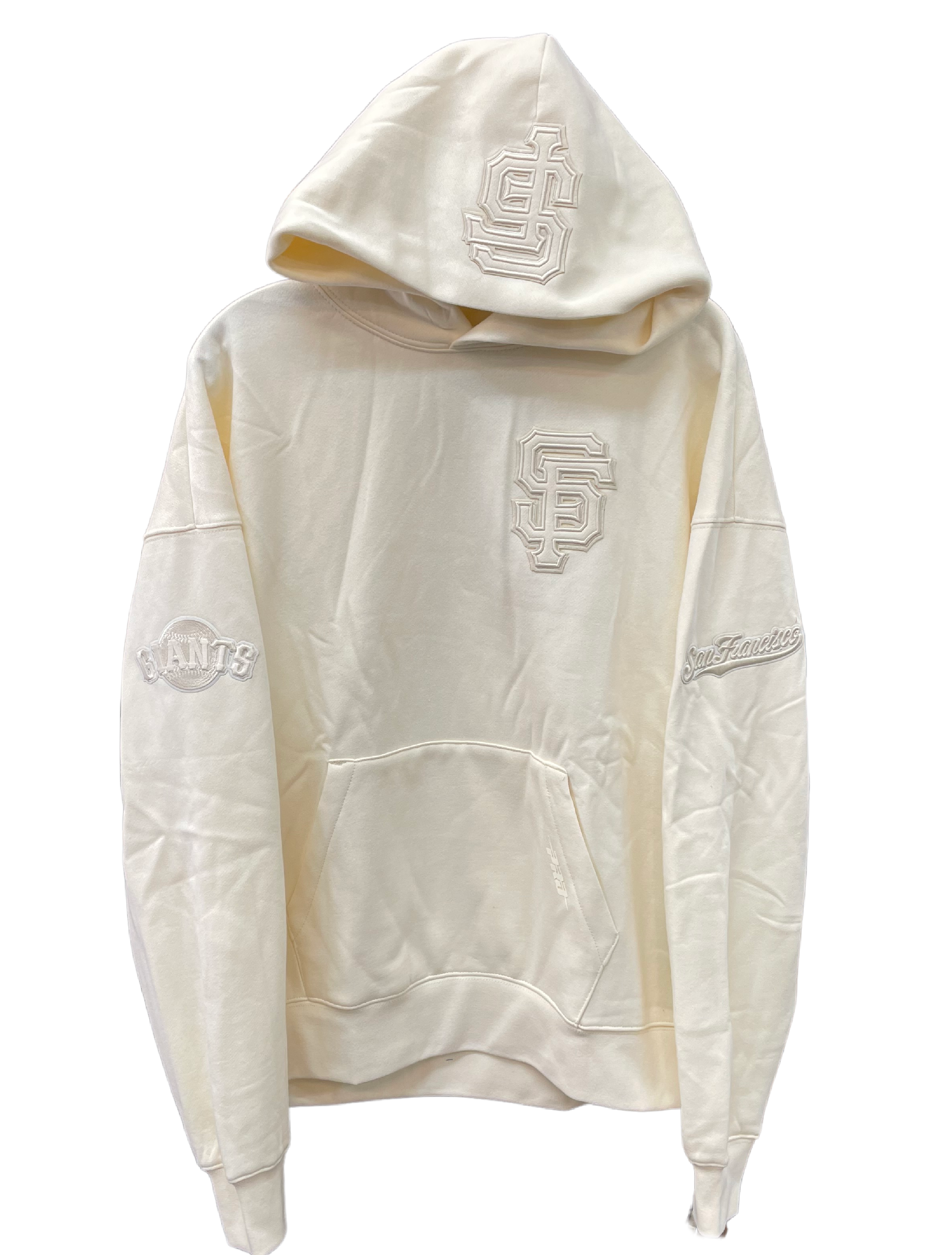 Pro Standard San Francisco Giants Neutral Drop Hoodie-Eggshell