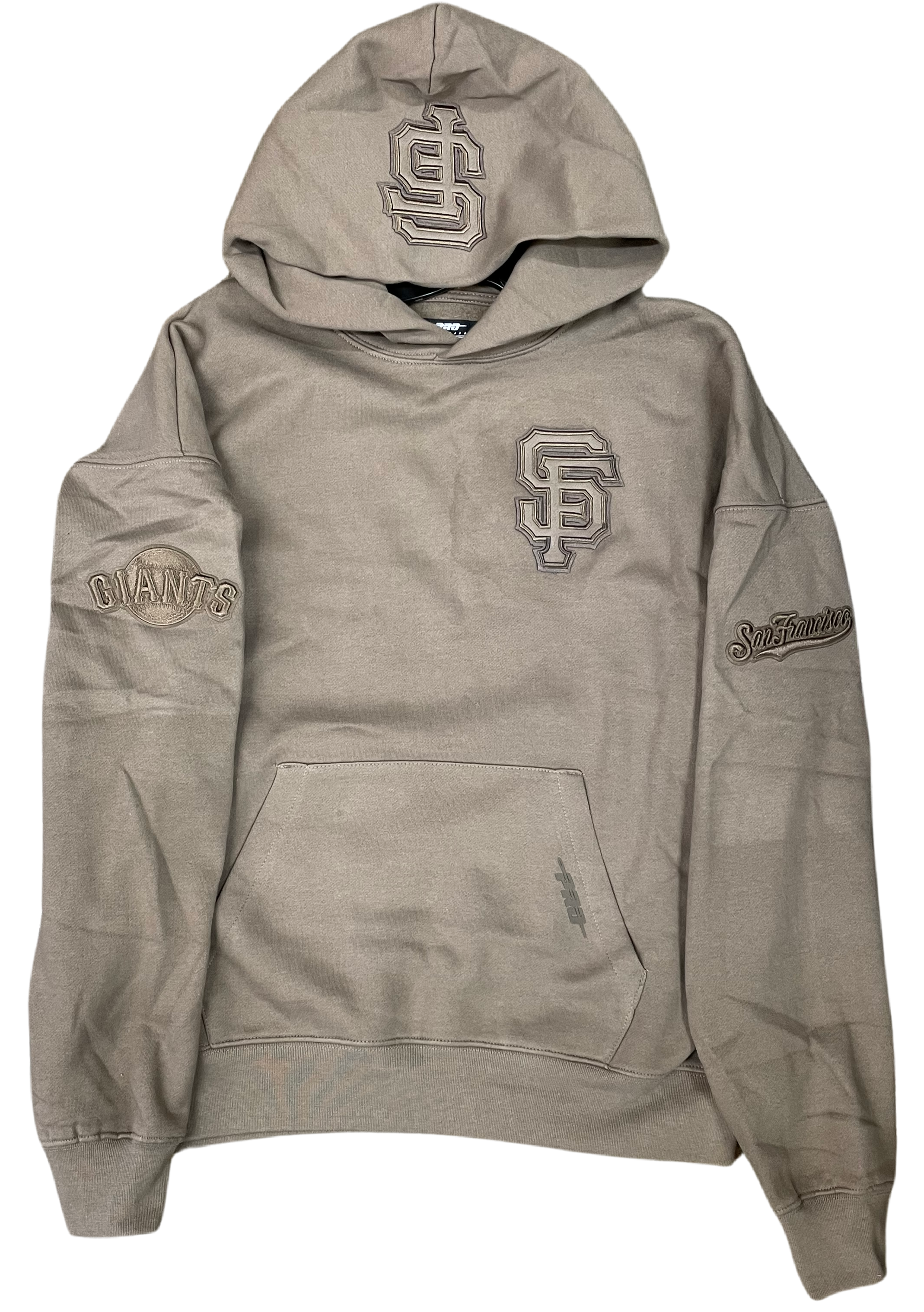 Pro Standard San Francisco Giants Neutral Drop Hoodie- Dark Taupe