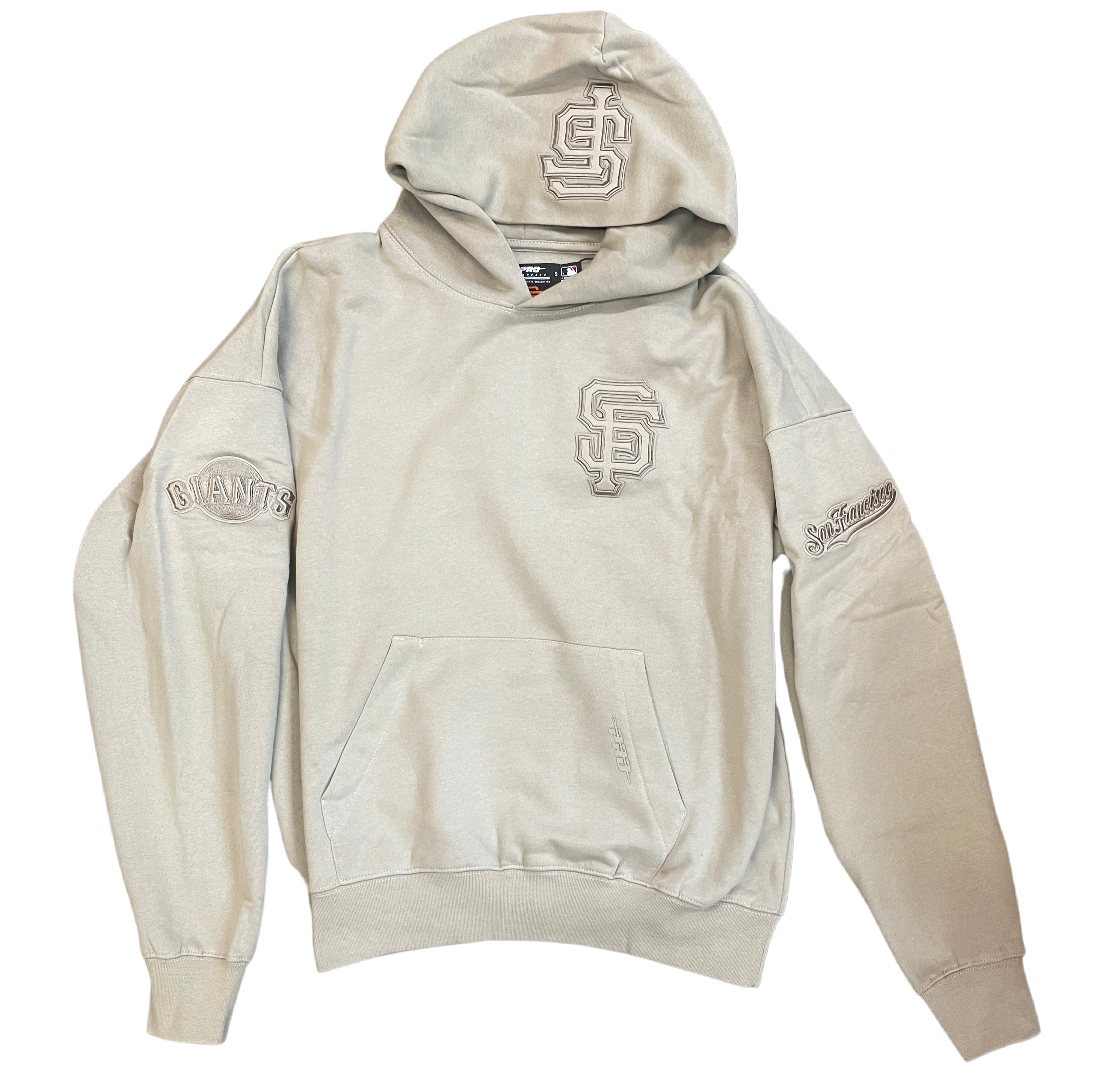 Pro Standard San Francisco Giants Neutral Drop Hoodie-Taupe