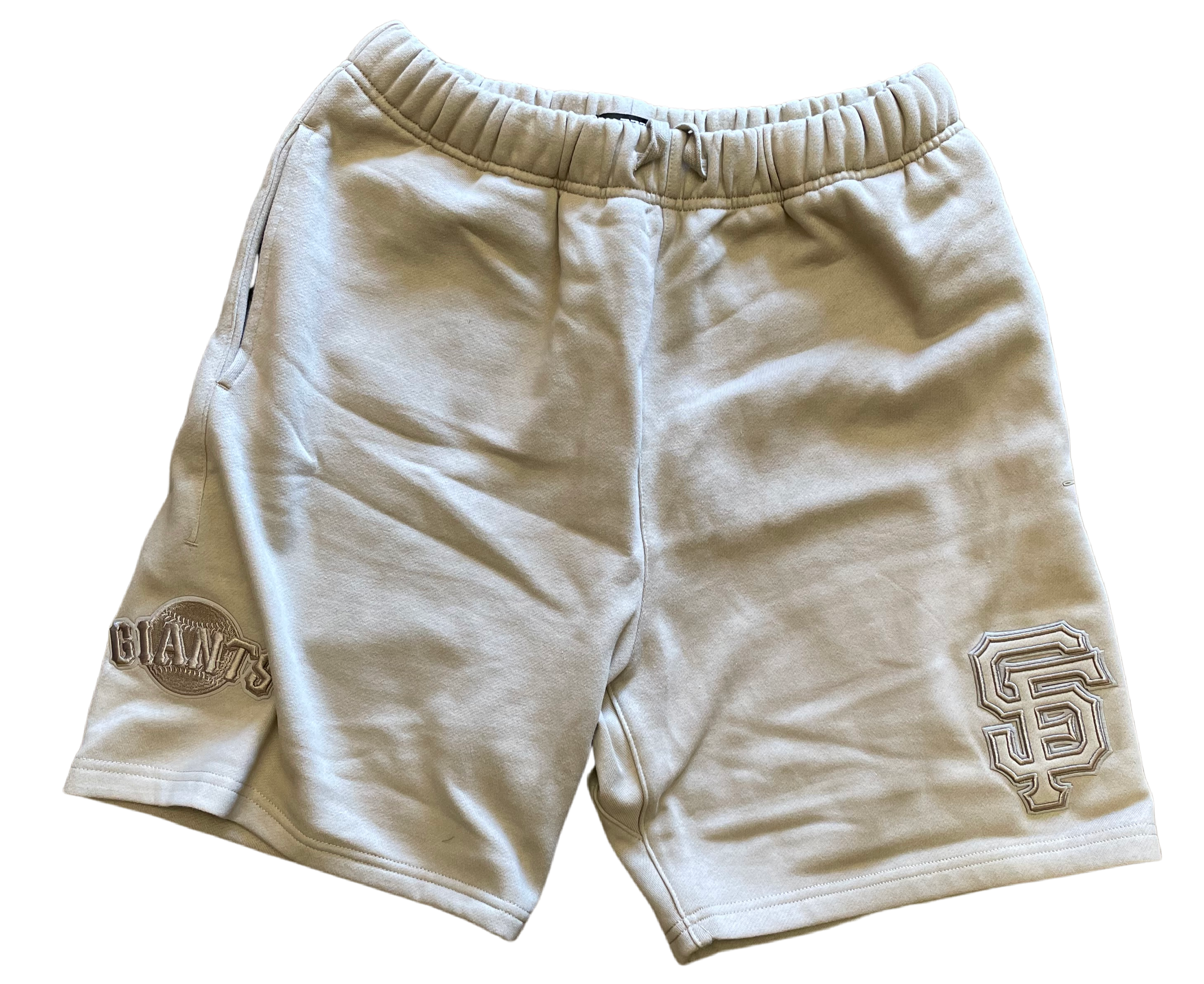 PRO STANDARD SAN FRANCISCO GIANTS FLEECE NEUTRAL SHORTS-TAUPE