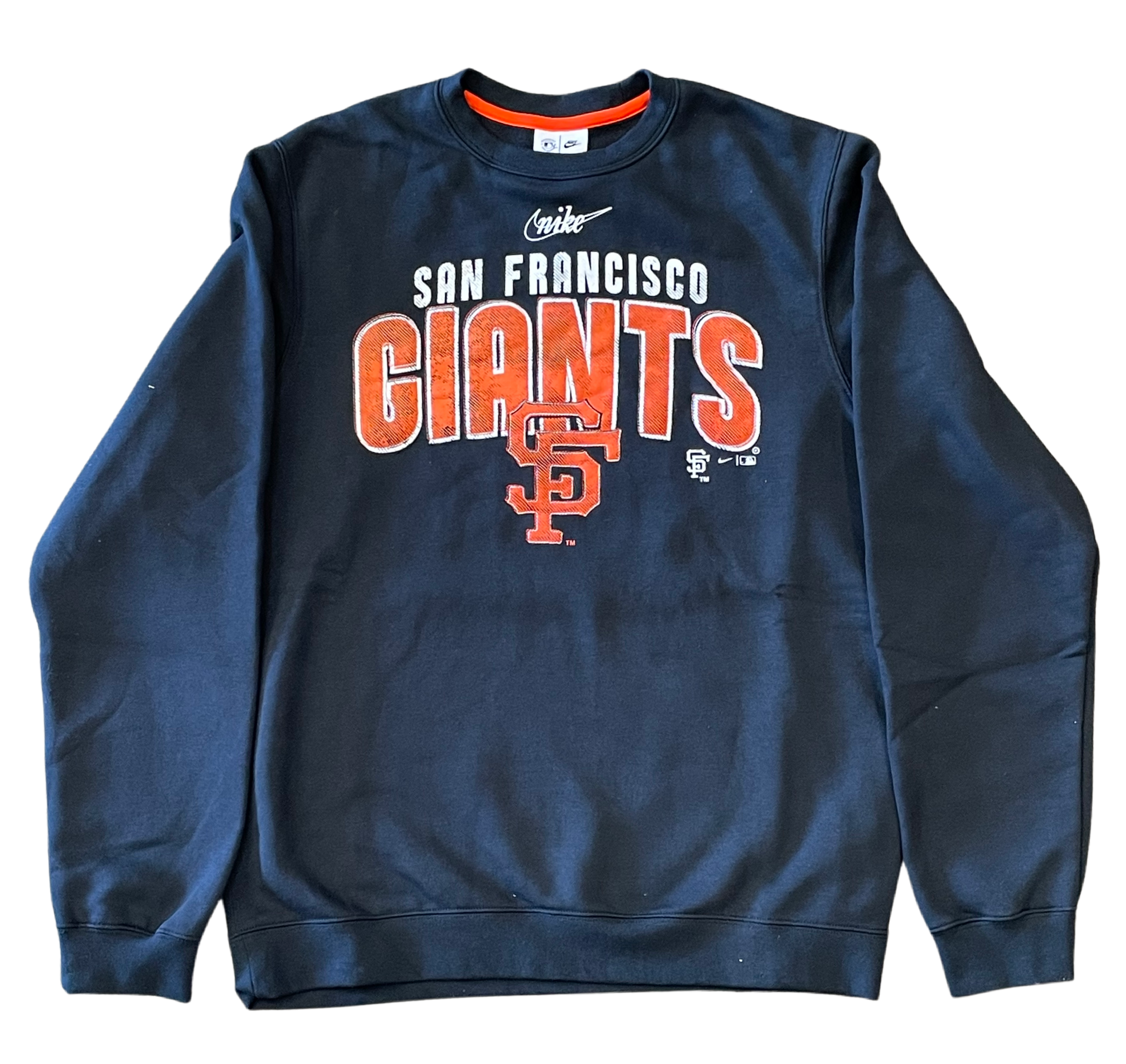 Nike Men's San Francisco Giants Pullover Crew Sweatshirt Black