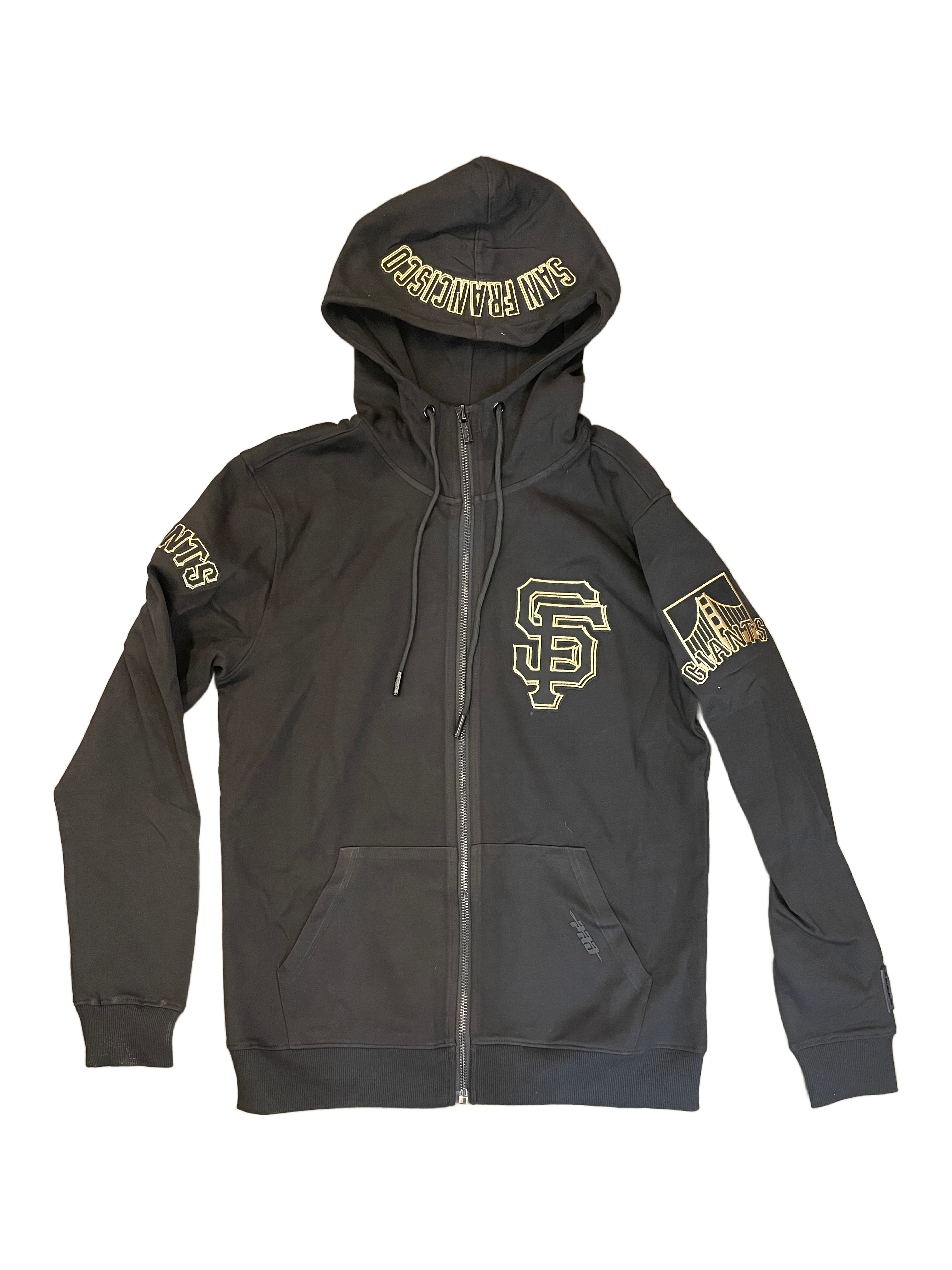 PRO STANDARD SAN FRANCISCO GIANTS FZ HOODIE- BLACK/GOLD
