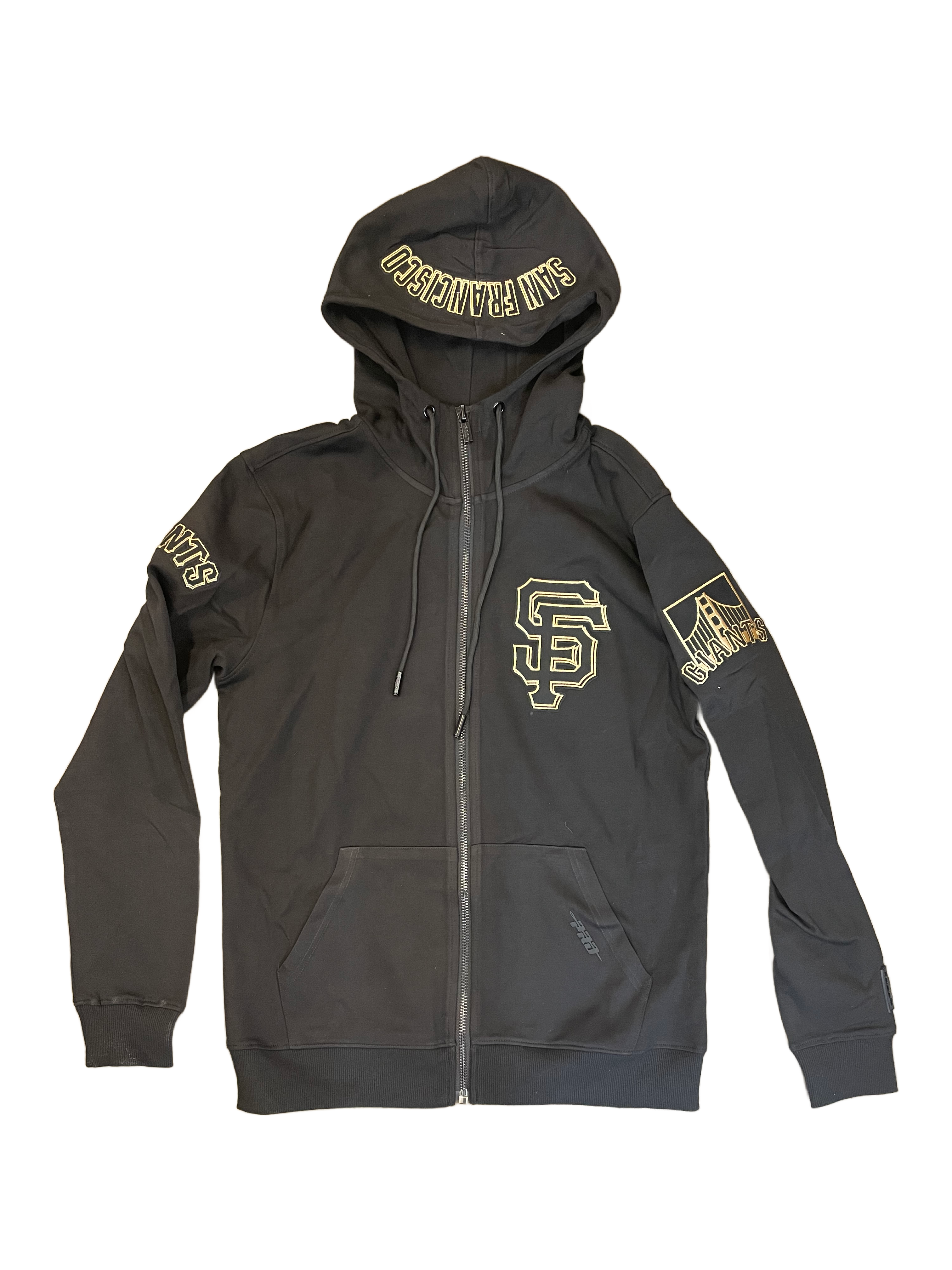 PRO STANDARD SAN FRANCISCO GIANTS  FZ HOODIE- BLACK/GOLD