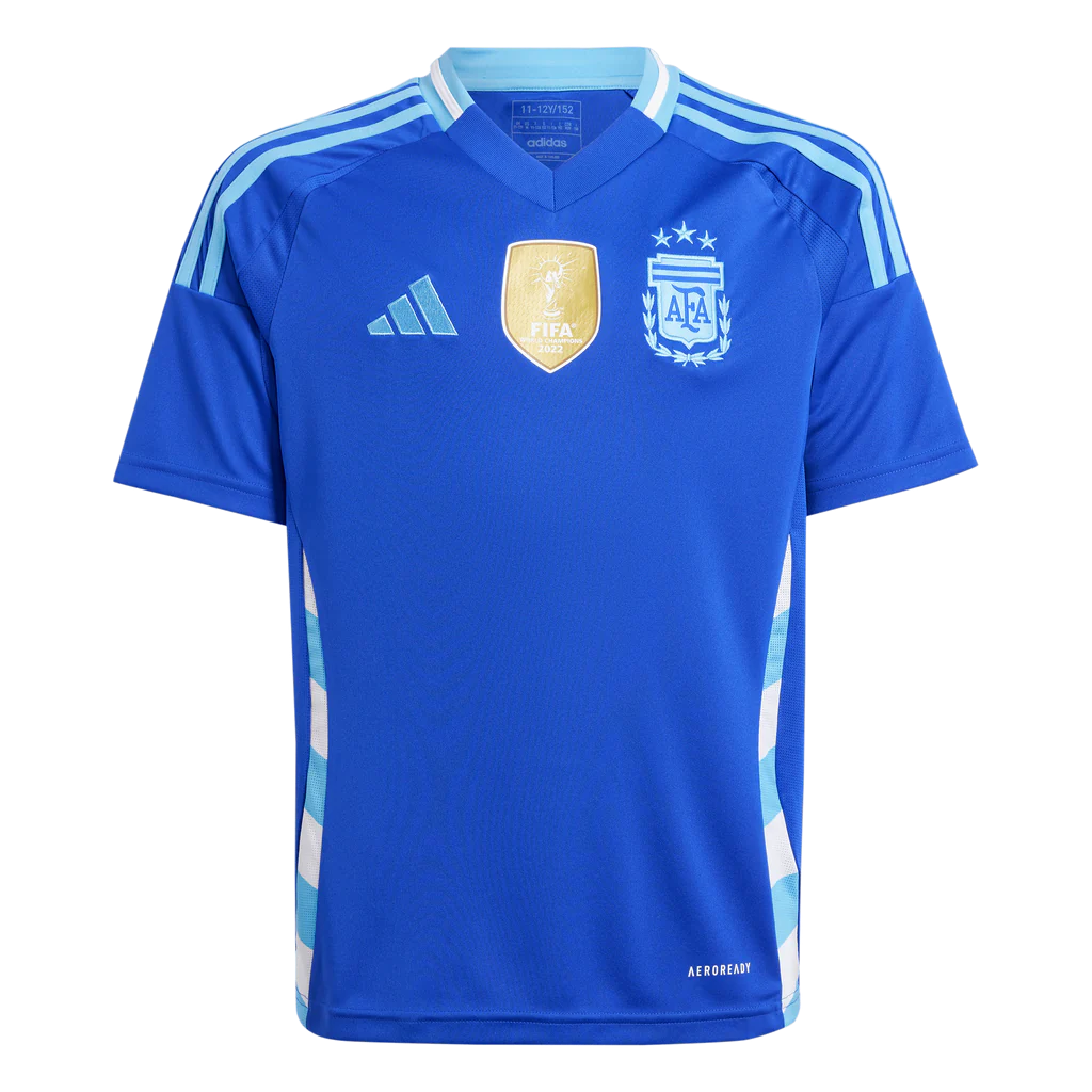 Adidas Youth Argentina Away Stadium Jersey 2024