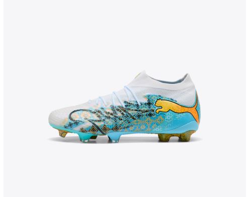 PUMA FUTURE 9 ULTIMATE PLAYMAKER FG - WHITE-VIBRANT BLUE-SUN STREAM-LIGHT A