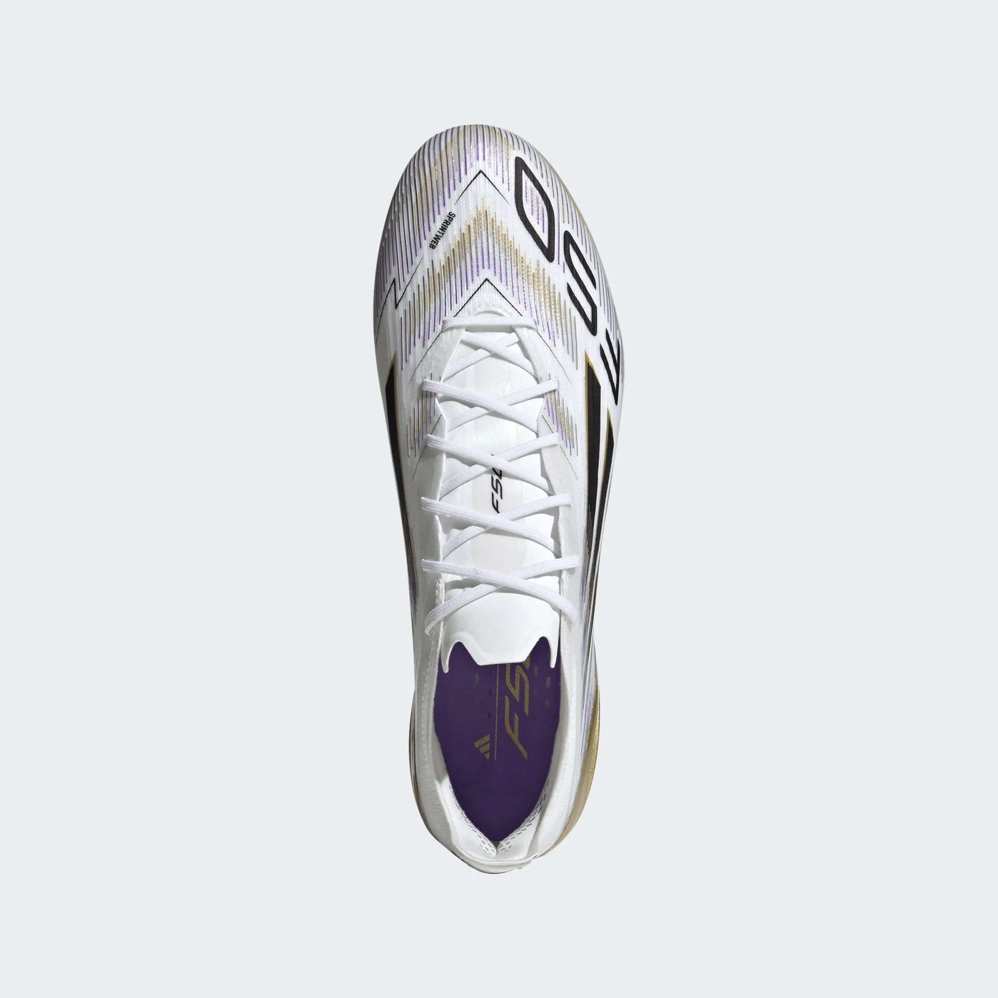 Adidas F50 Elite FG/MG-Cloud White / Core Black / Gold Metallic