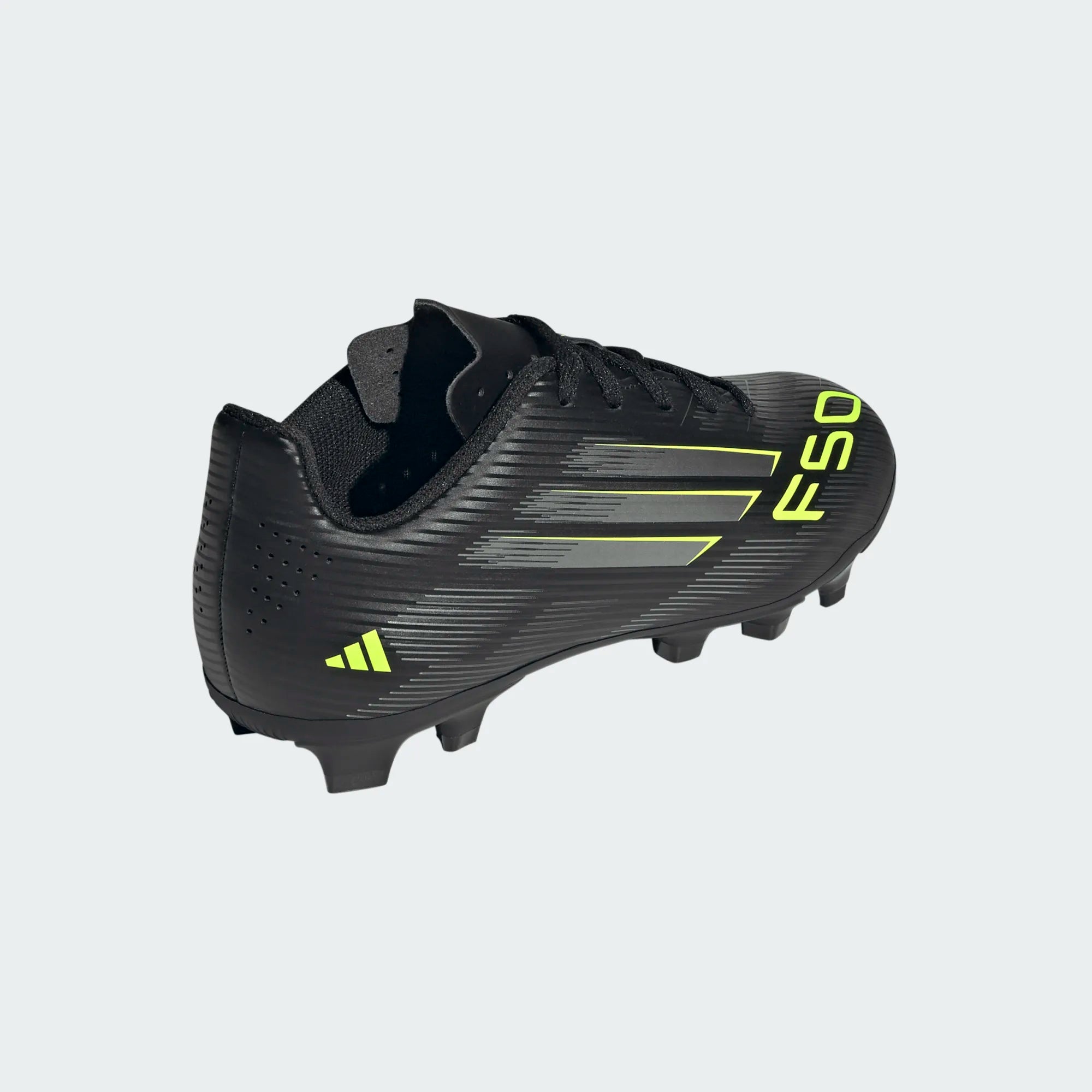 Adidas Jr F50 Club FG/MG-BLACK/IRONMT/LUCLEM