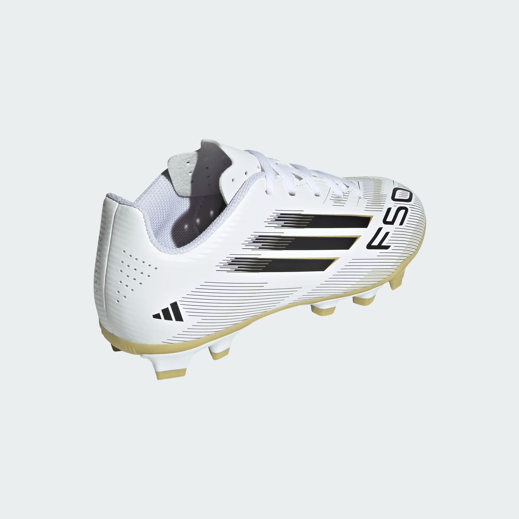 Adidas Jr F50 Club FG/MG-White/Black/Gold