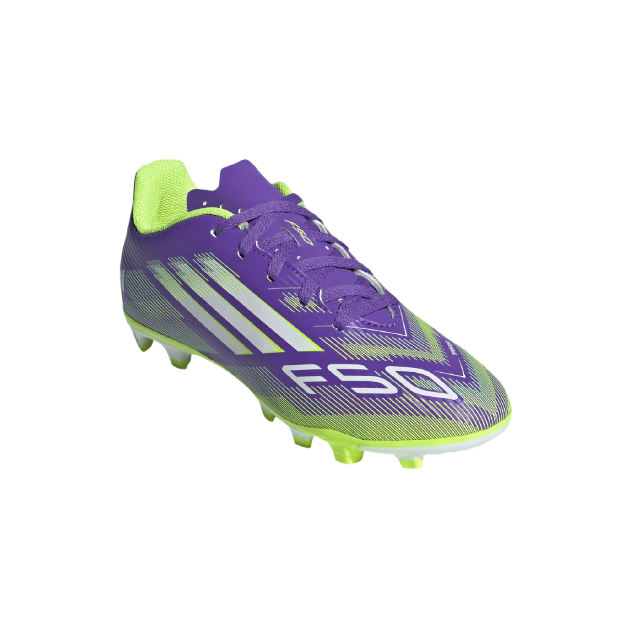 Adidas Jr F50 Club FG/MG-PURRUS/FTWWHT/LUCLEM