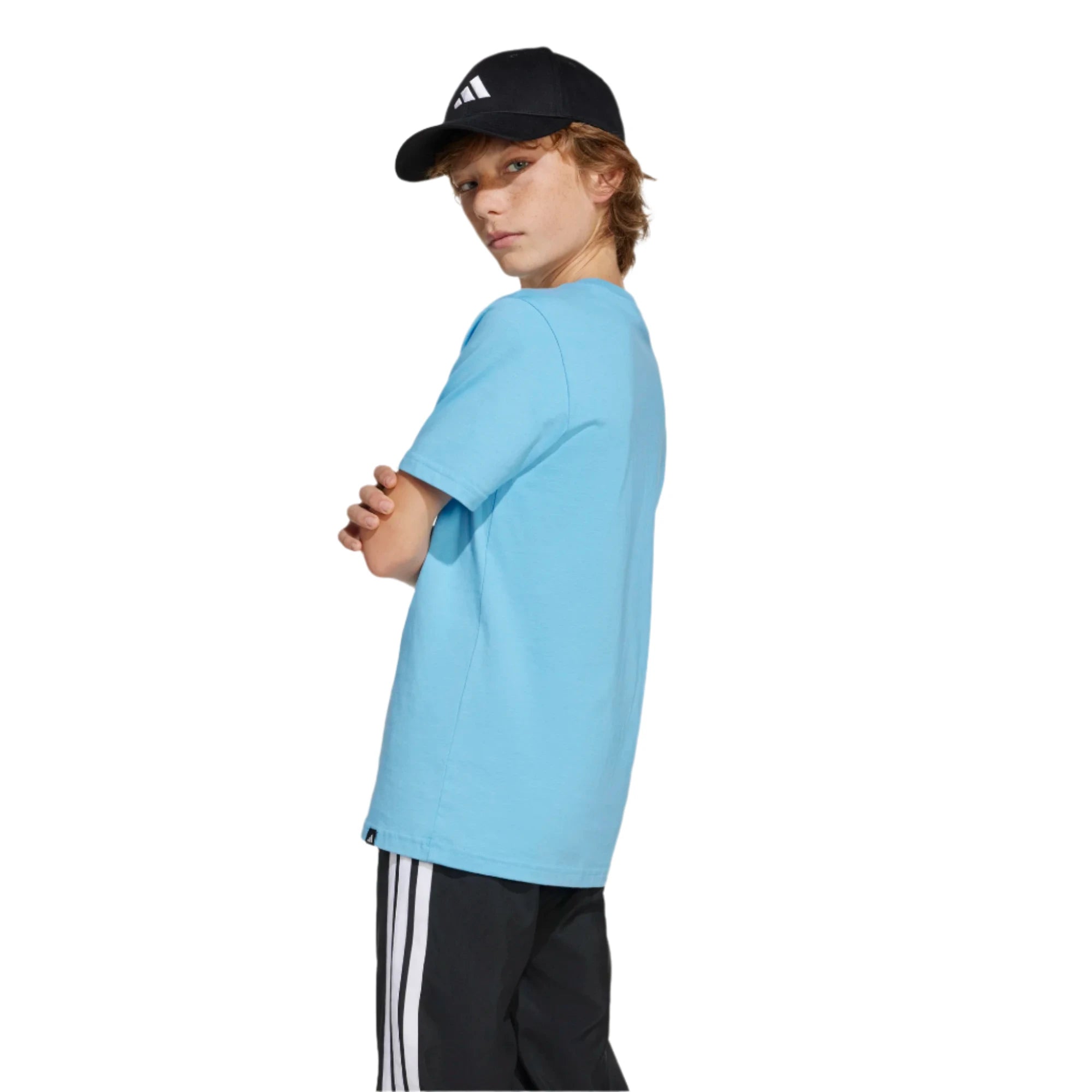Adidas Youth Messi Graphic T-Shirt-Sky Blue