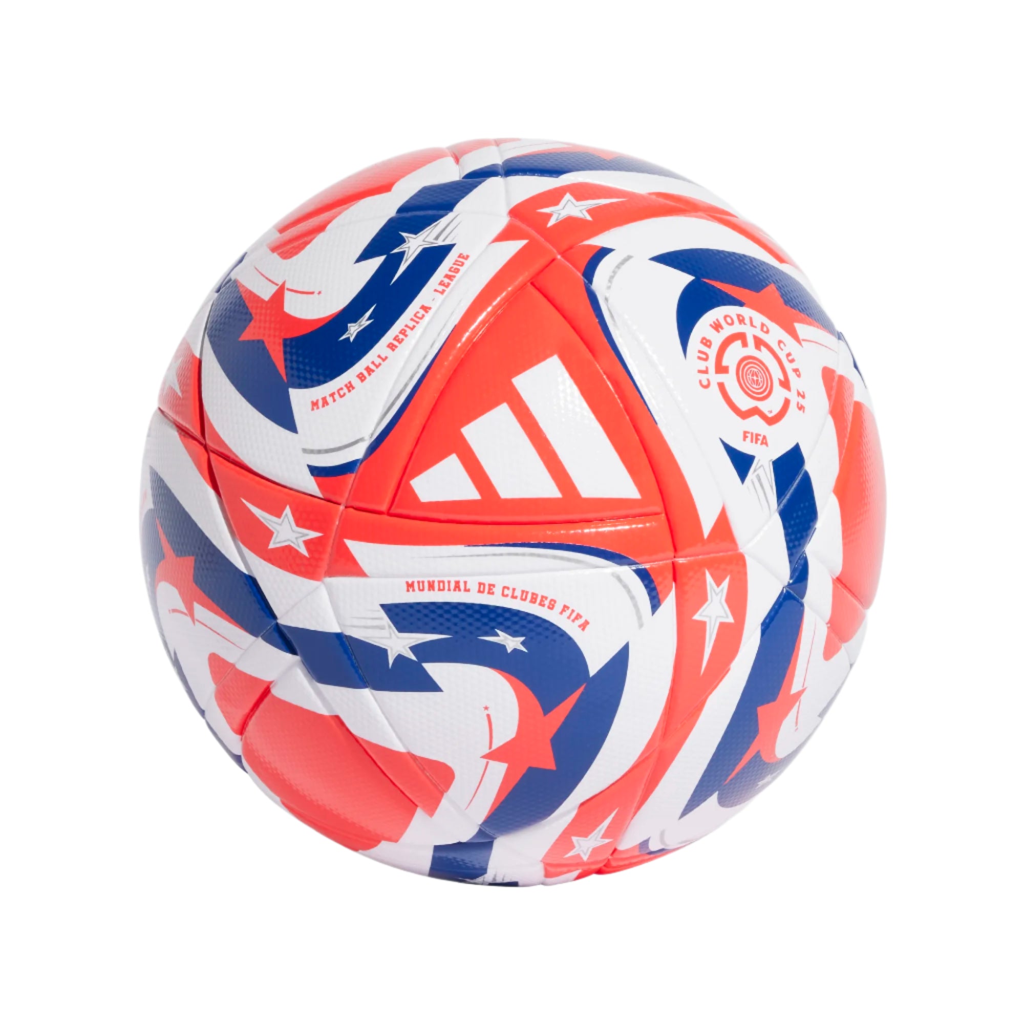 Adidas FCWC Mundial de Clubes League Soccer Ball- White/Lucid Red