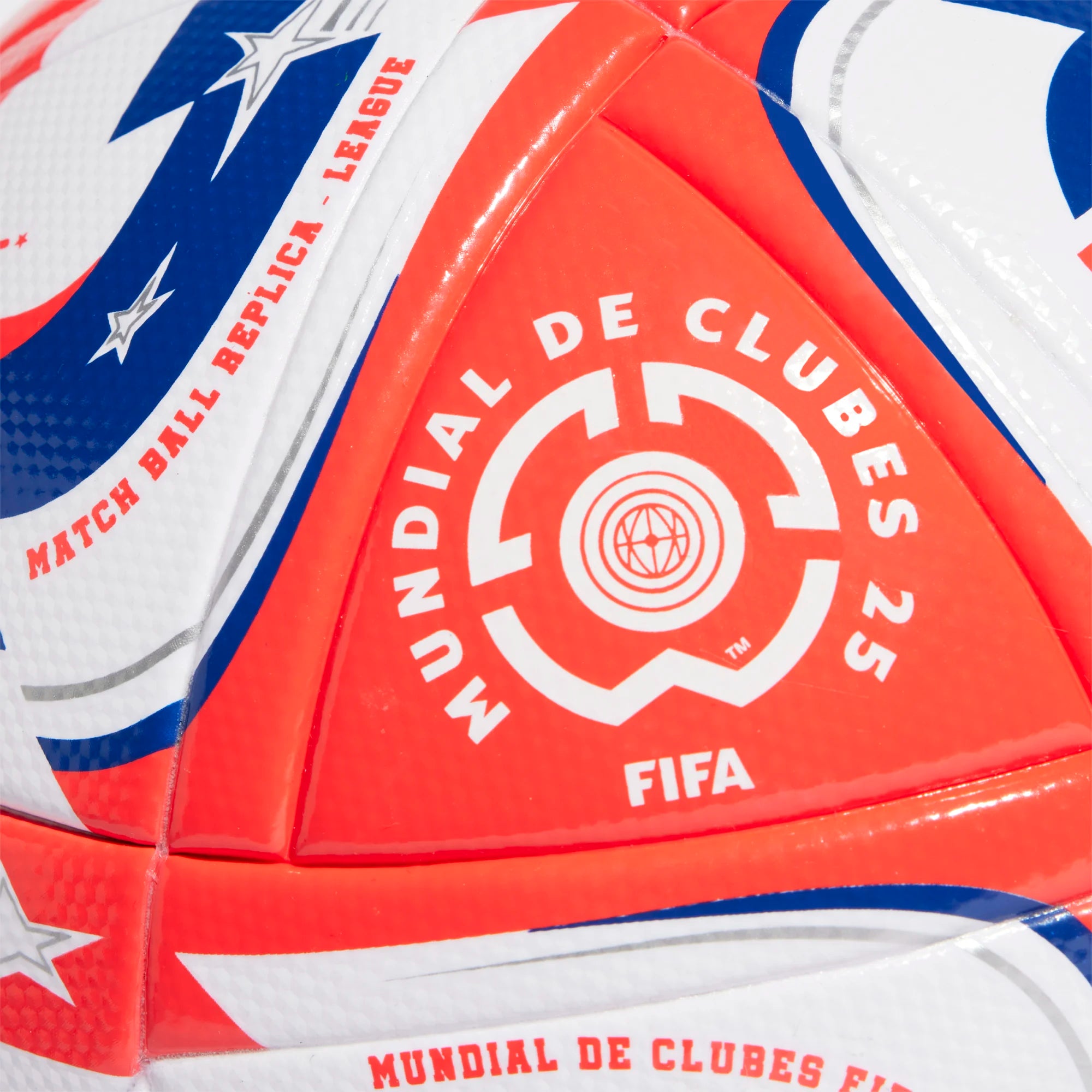 Adidas FCWC Mundial de Clubes League Soccer Ball- White/Lucid Red