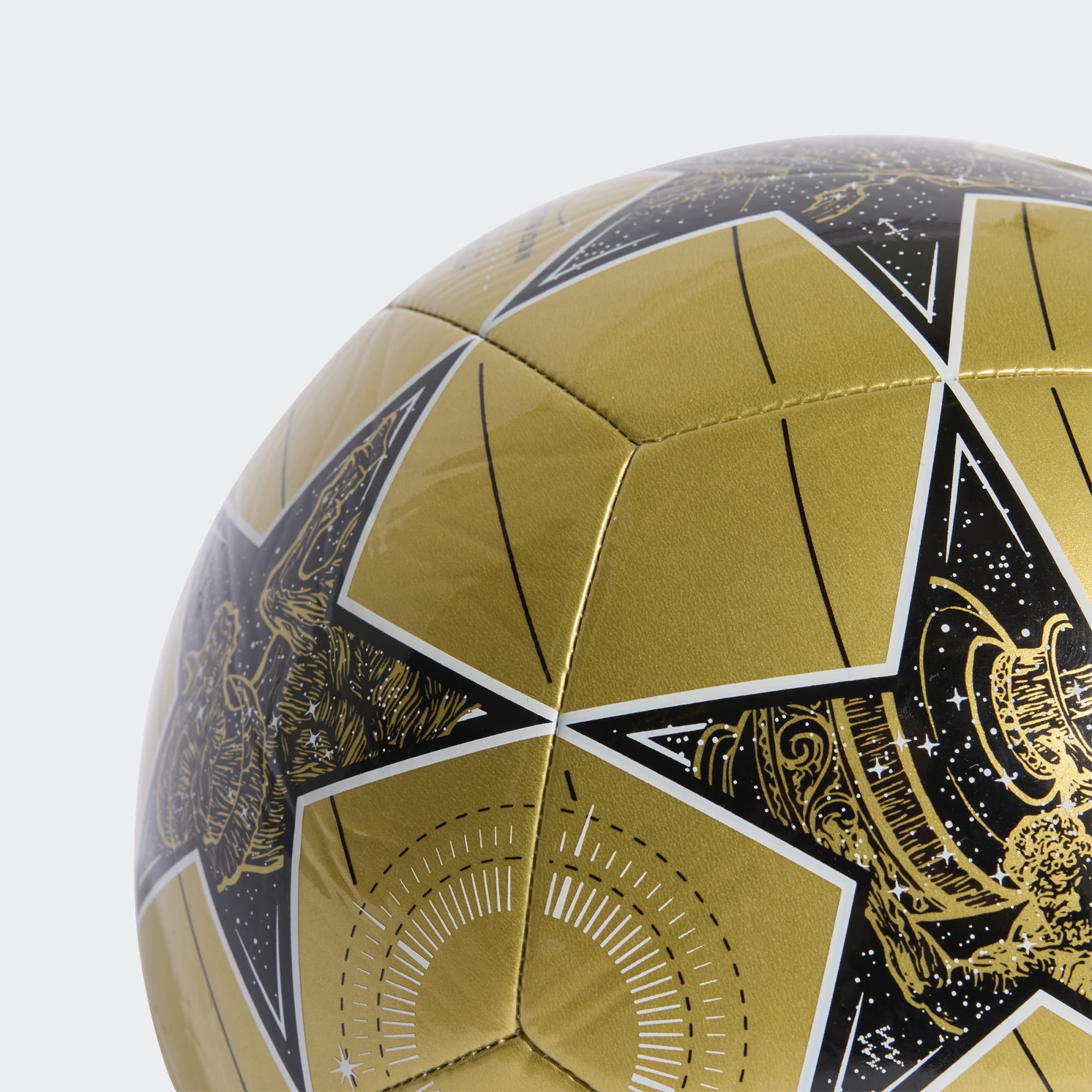 Adidas Champions League Club Soccer Ball 25/26-GOLDMT/BLACK/WHITE