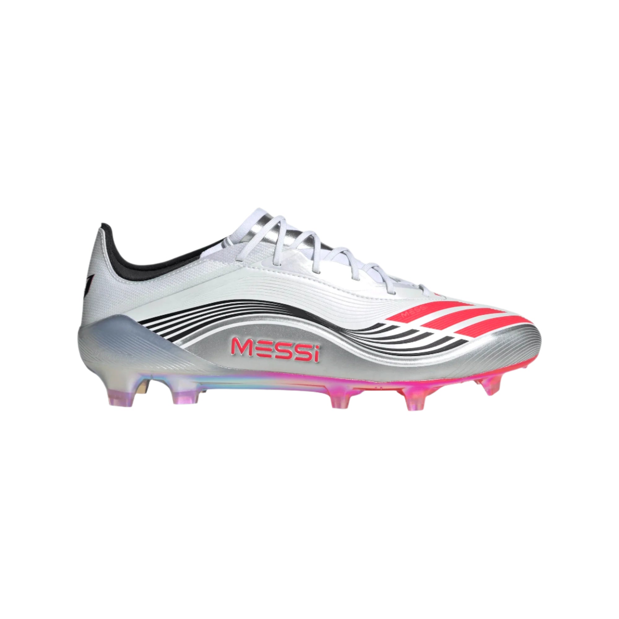 Adidas F50 Messi Elite FG/MG-WHITE/LUCID RED/METALLIC