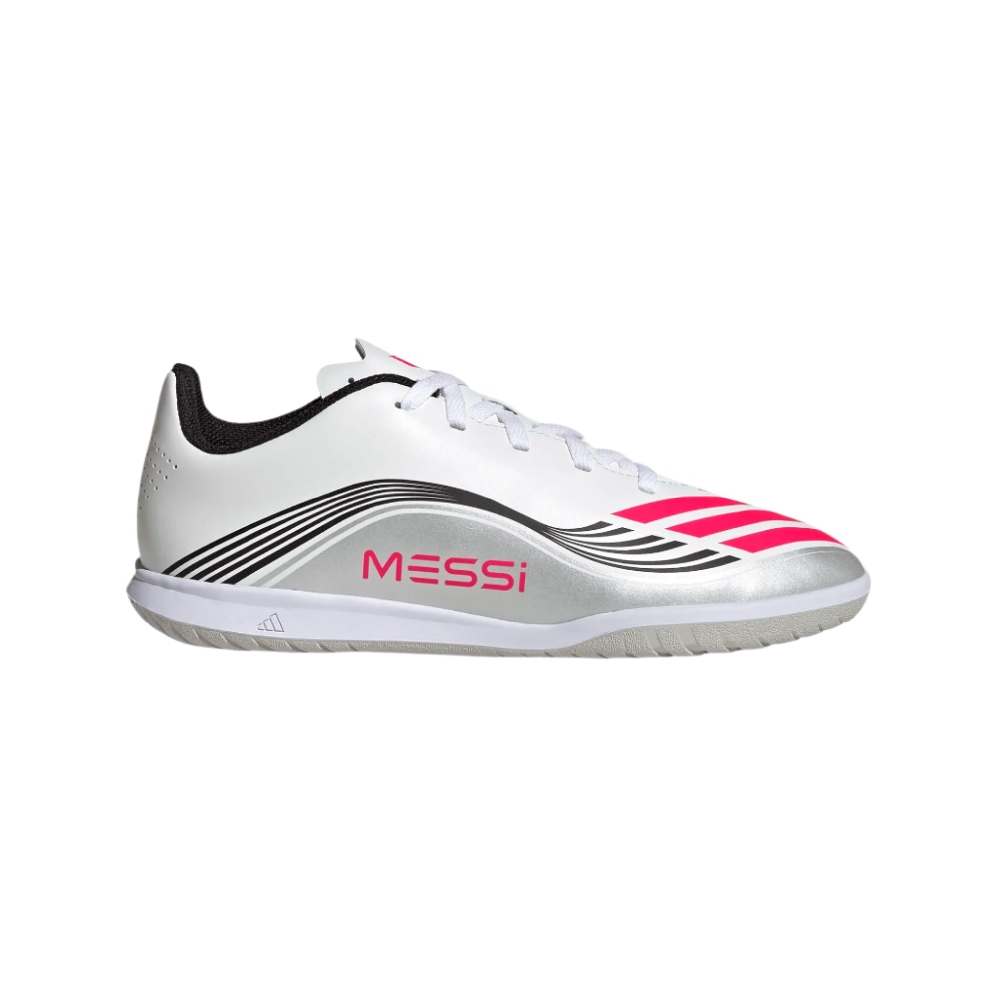 Adidas Jr F50 Messi Club IC-White/Lucid Red/Metallic