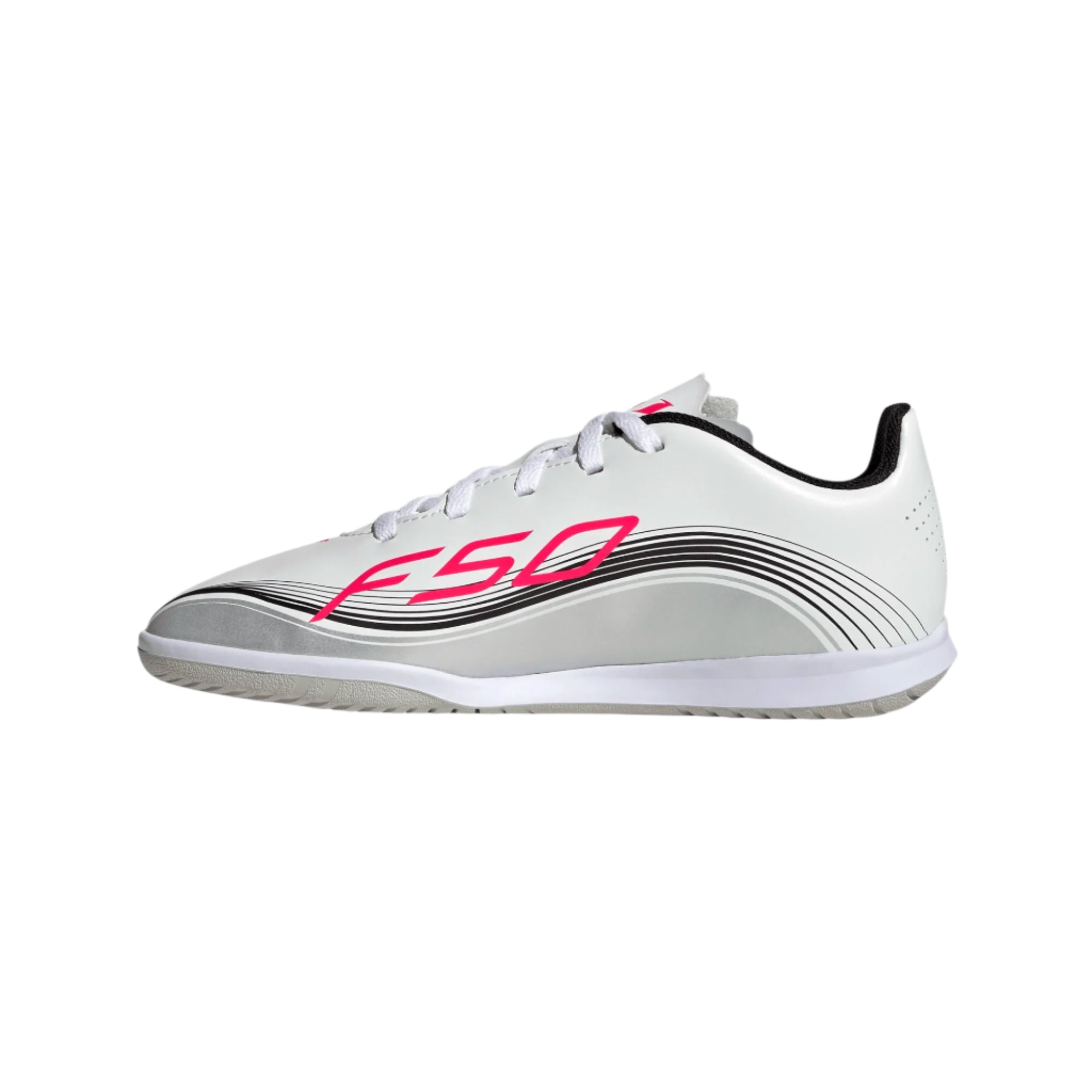 Adidas Jr F50 Messi Club IC-White/Lucid Red/Metallic