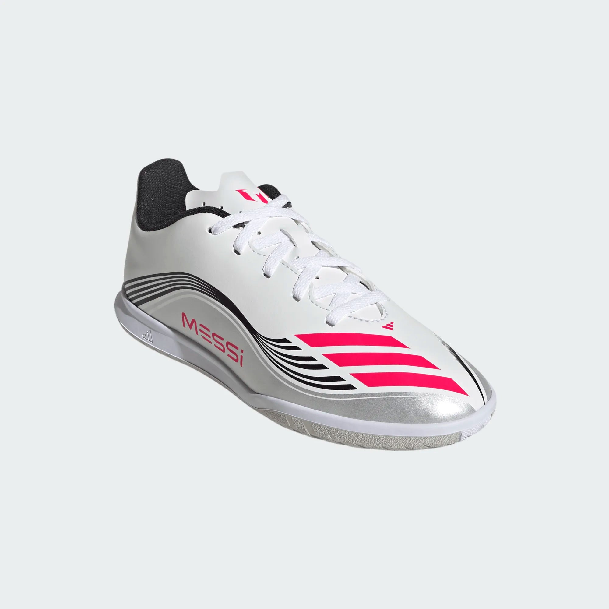 Adidas Jr F50 Messi Club IC-White/Lucid Red/Metallic