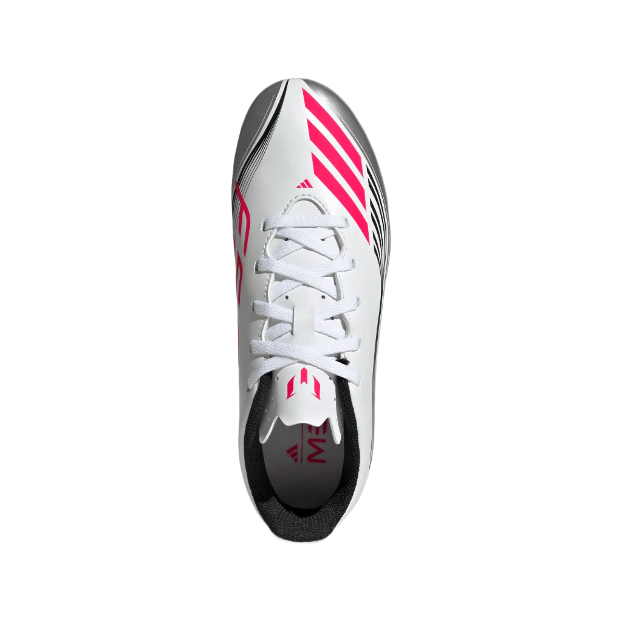Adidas JR Messi F50 Club FXG FG/MG-WHITE/lUCID RED/METALLIC