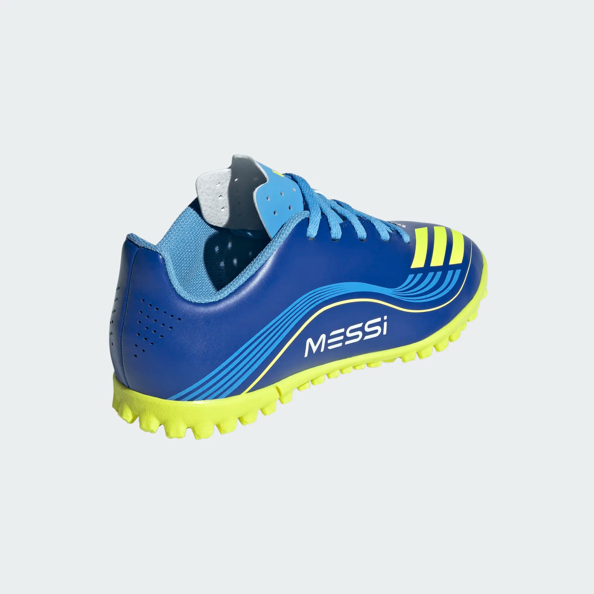 Adidas JR Messi F50 Club Turf Soccer Shoes-ROYBLU/SYELLO/SEBLBU