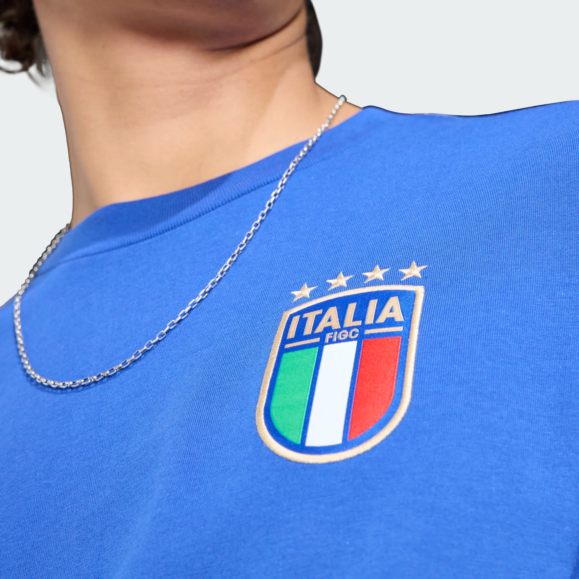 Adidas Italy DNA T-Shirt-Blue