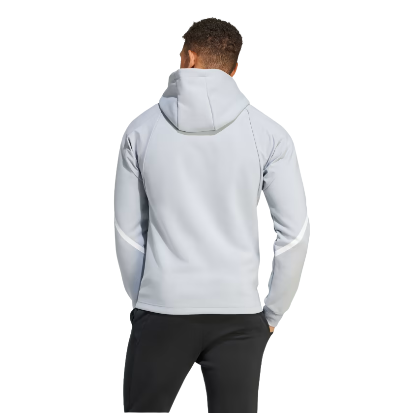 Adidas Juventus Designed for Gameday Full-Zip 23/24 Hoodie-Halo Silver