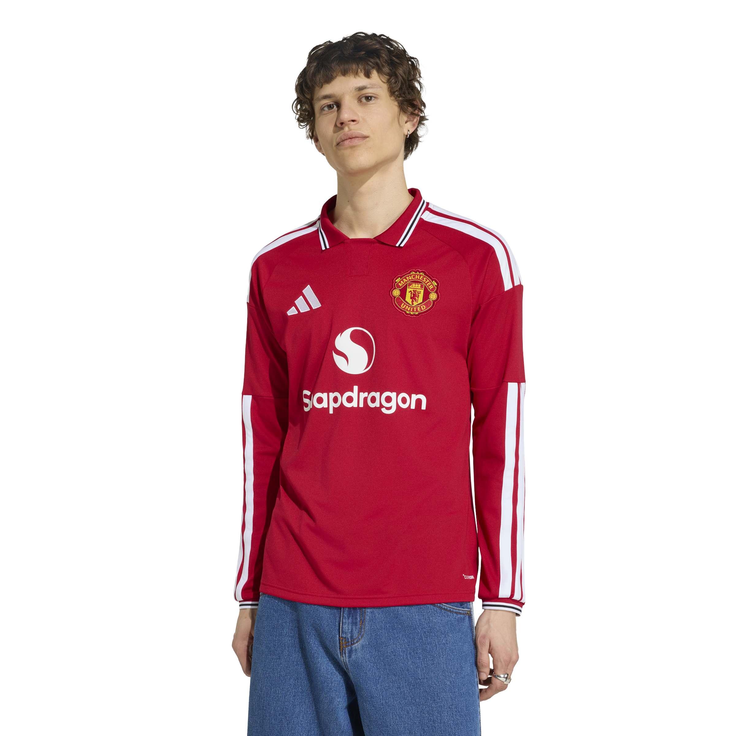 Adidas Men's Manchester United Long Sleeve Home Stadium Replica Jersey 26/27