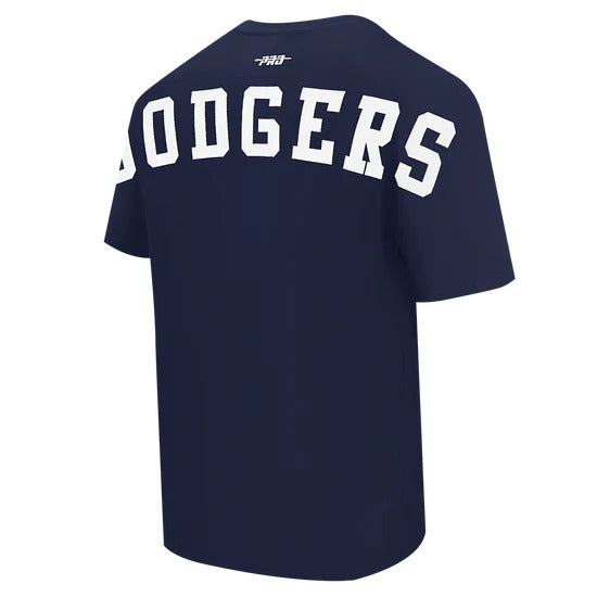 PRO STANDAR LOS ANGELES DODGERS WINGSPAN MEN'S CJ DROP SHOULDER TEE - MIDNIGHT NAVY