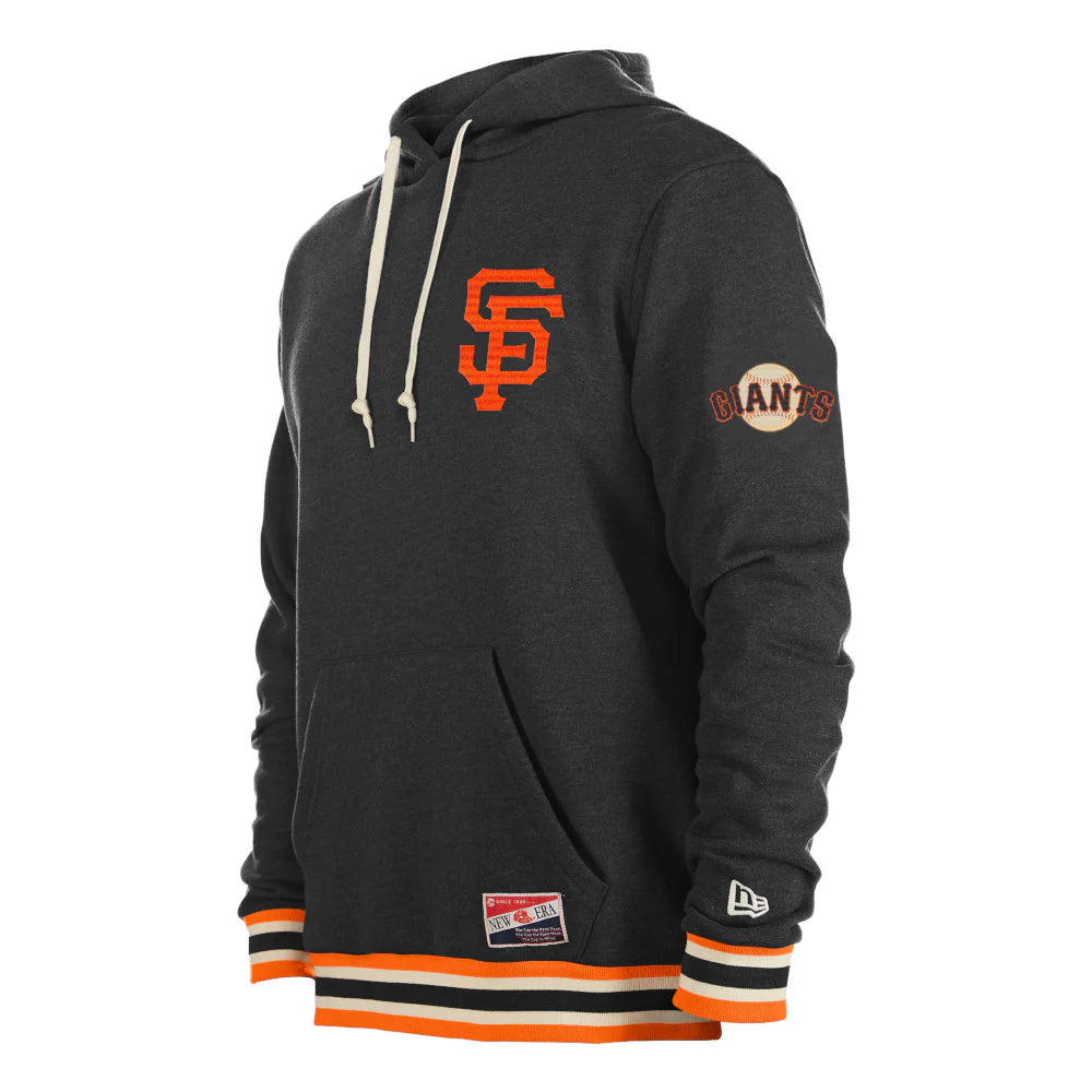 New Era Men's San Francisco Giants Throwback Pullover Hoodie - Dark Heather