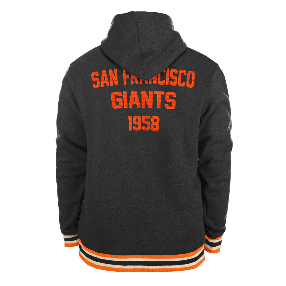 New Era Men's San Francisco Giants Throwback Pullover Hoodie - Dark Heather