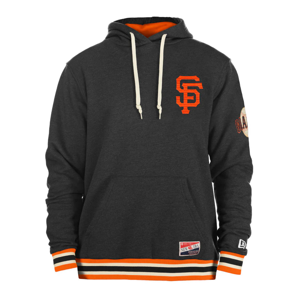 New Era Men's San Francisco Giants Throwback Pullover Hoodie - Dark Heather