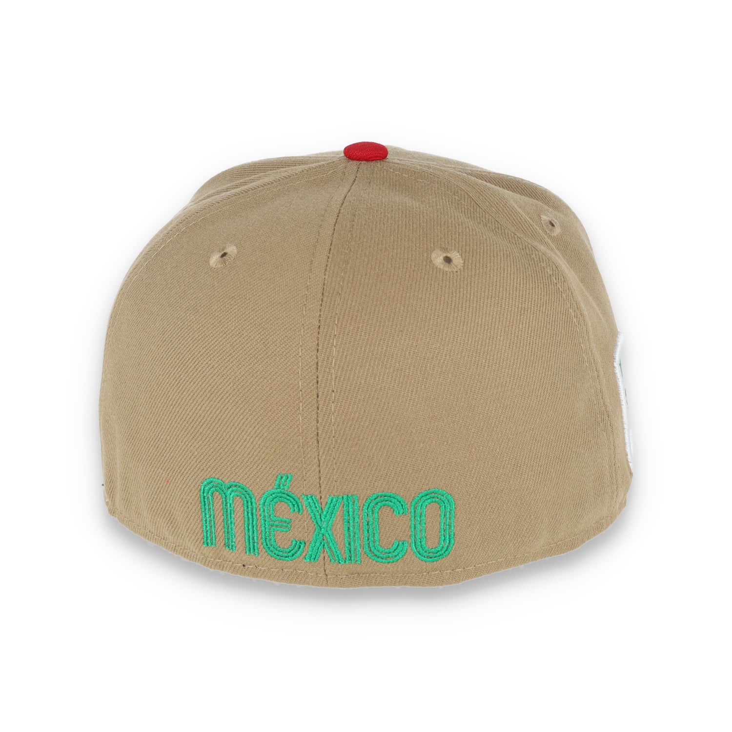 NEW ERA OFFICIAL MEXICO WORDMARK 59FIFTY FITTED HAT-KHAKI/SCARLET