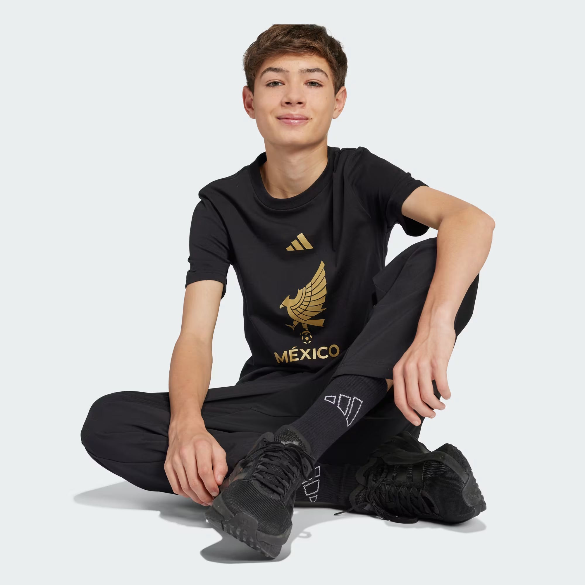 Adidas YOUTH Mexico FMF DNA T-Shirt-Black