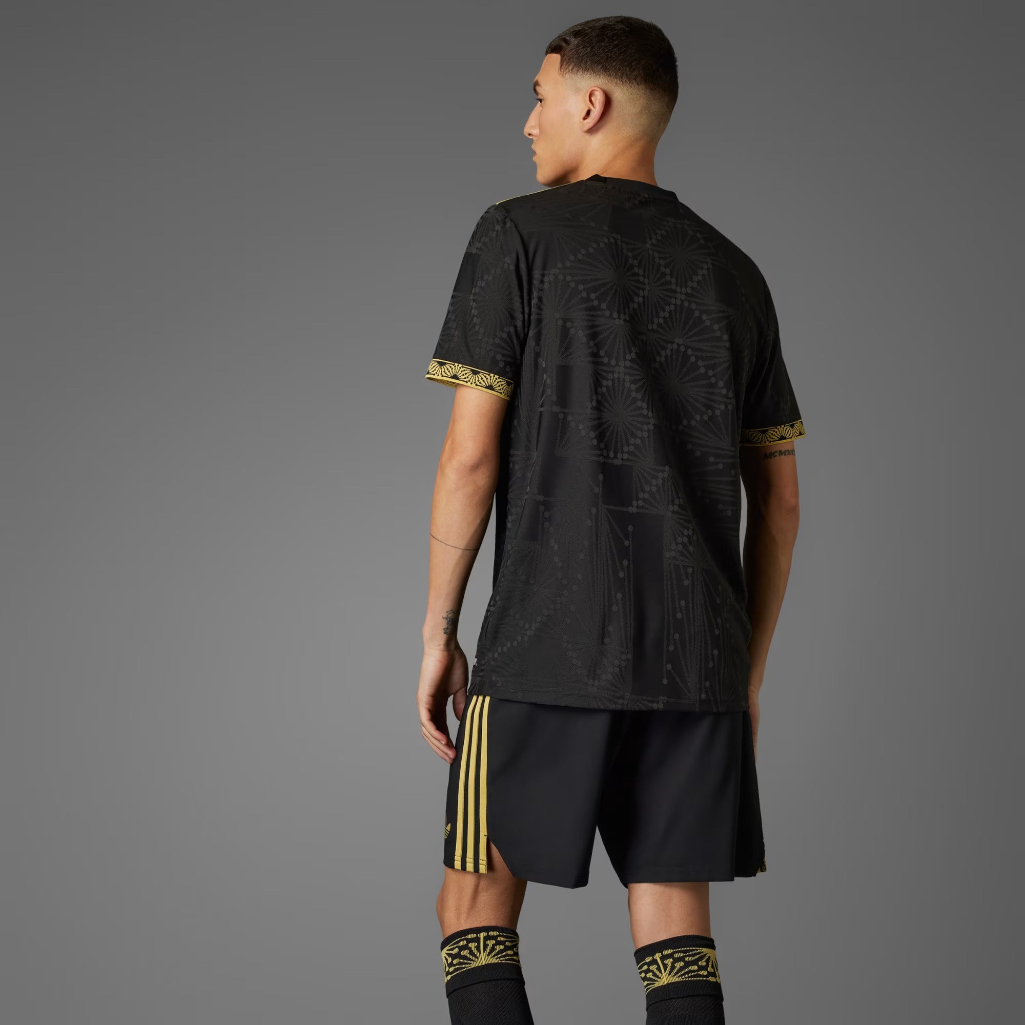 Adidas Men's Mexico FMF Authentic Jersey 2025- Black/Gold