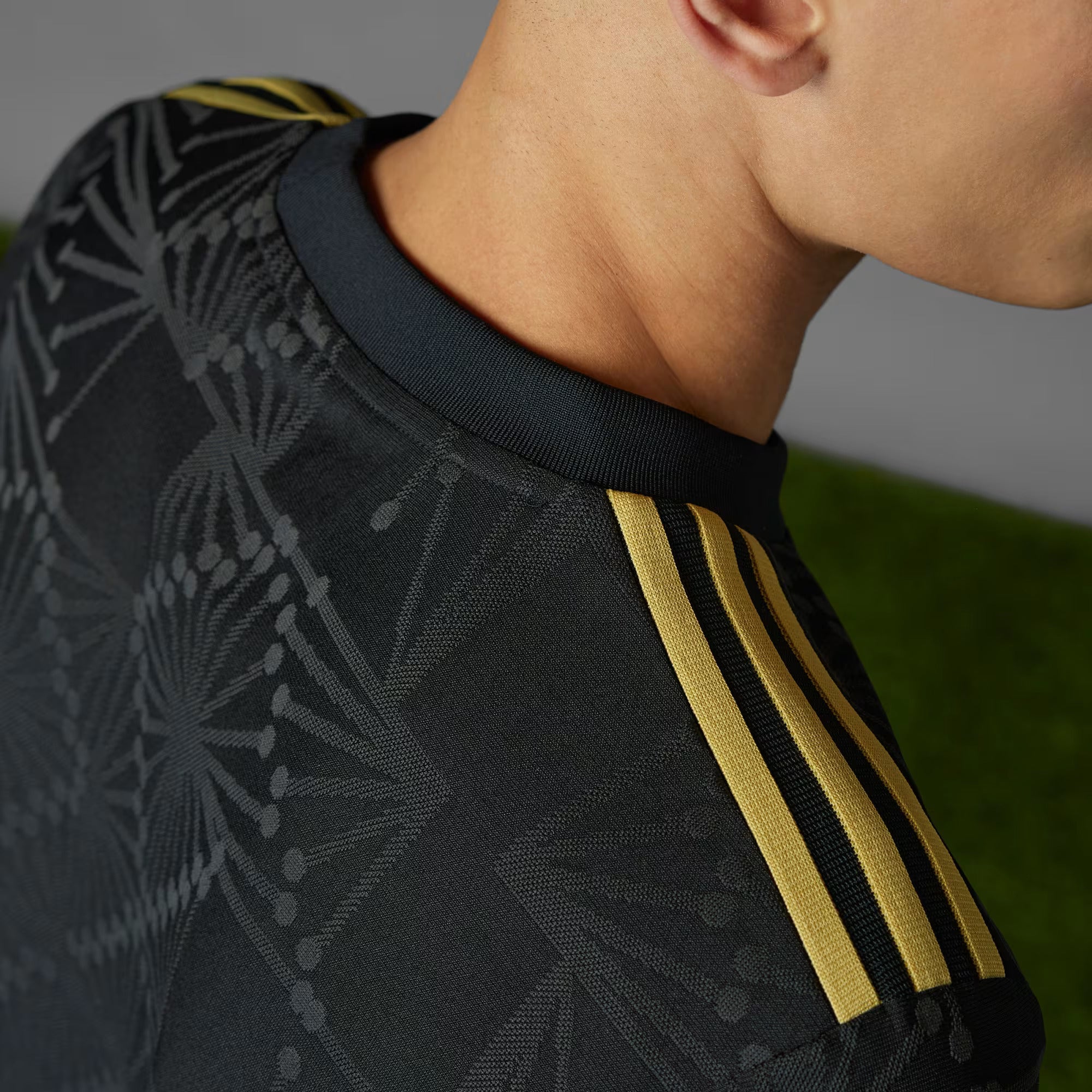Adidas Men's Mexico FMF Authentic Jersey 2025- Black/Gold
