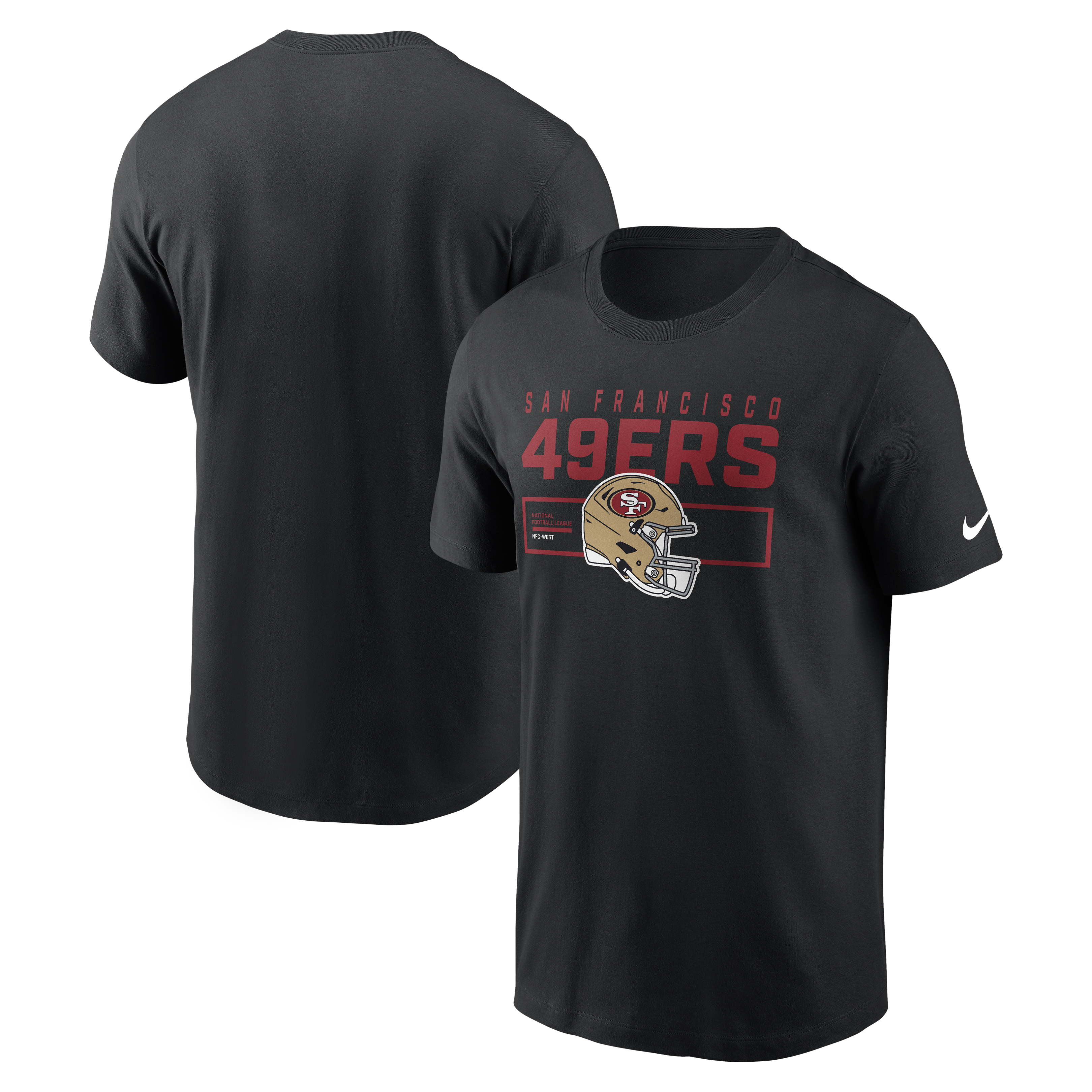 Nike San Francisco 49ers Helmet Essential T-Shirt-Black