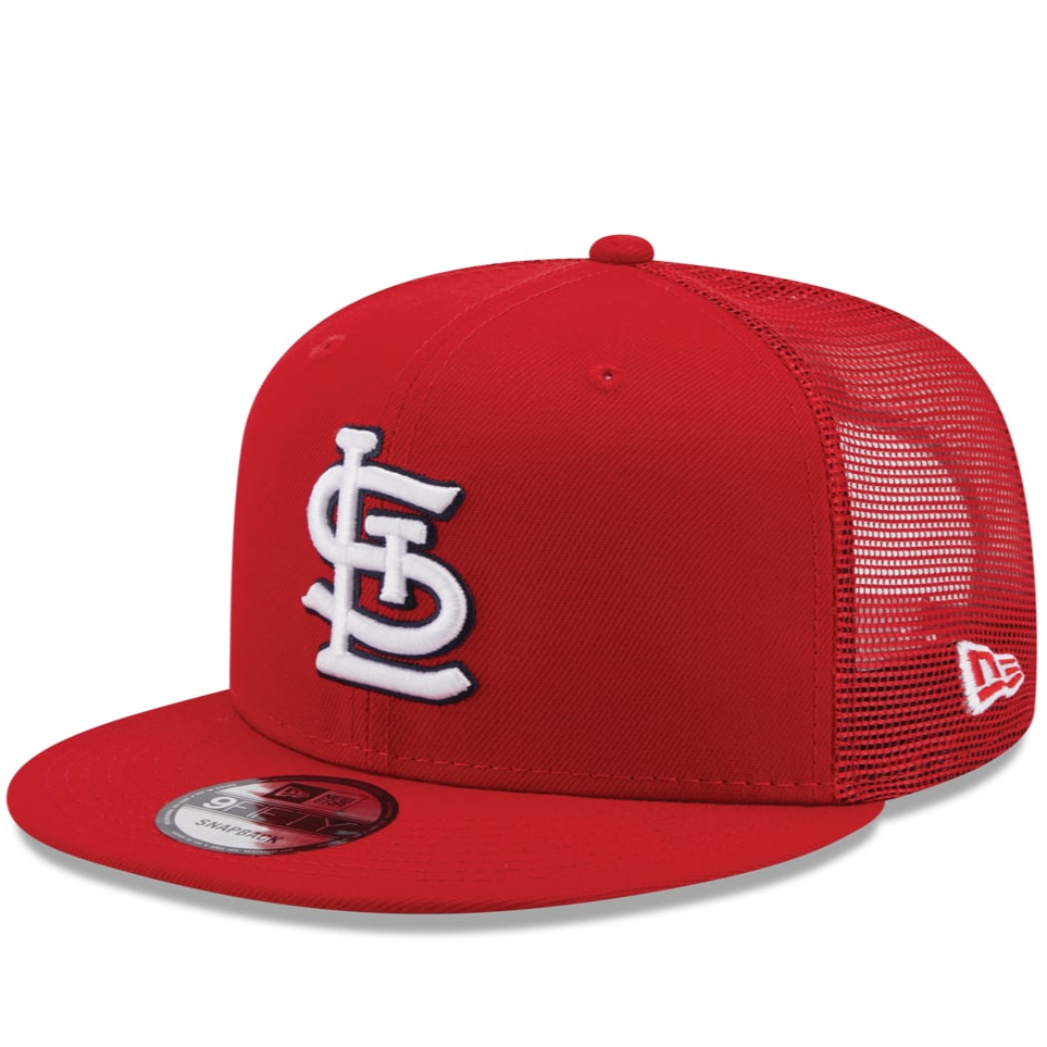 New Era St. Louis Cardinals Team Color 9FIFTY Trucker Snapback Hat-Red