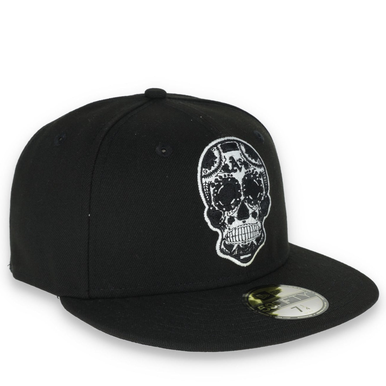 NEW ERA OAKLAND ATHLETICS SUGAR SKULL 59FIFTY FITTED HAT- BLACK/WHITE