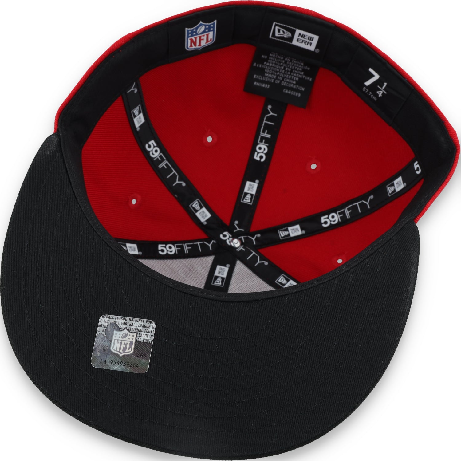 Exclusive San Francisco 49ers  Official 59FIFTY Fitted, 40TH ANNIVERSARY SIDE PATCH 59FIFTY FITTED HAT-BLACK/SCARLET