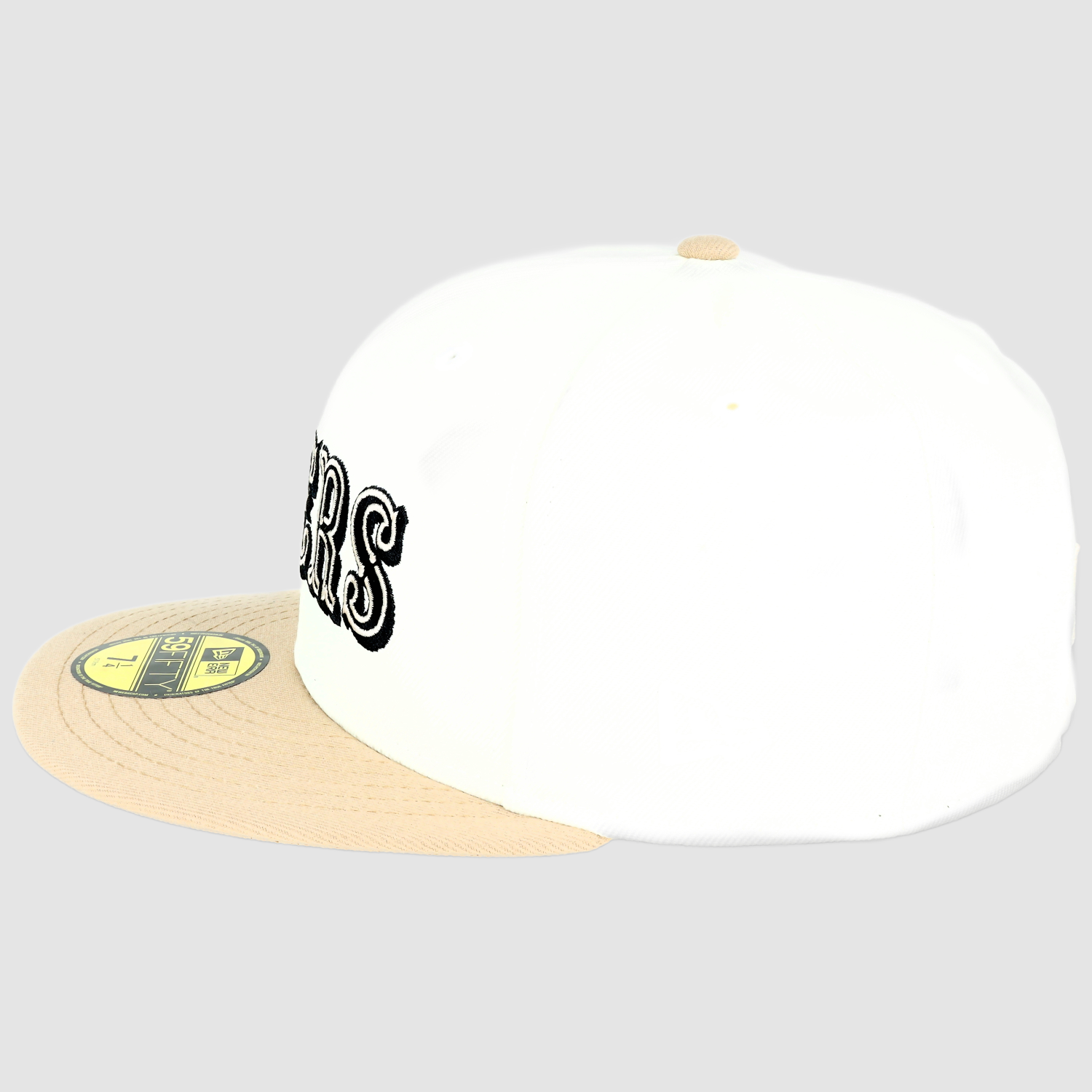 Exclusive San Francisco 49ers Official 59FIFTY Fitted, 75TH ANNIVERSARY SIDE PATCH SCRIPT -CHROME