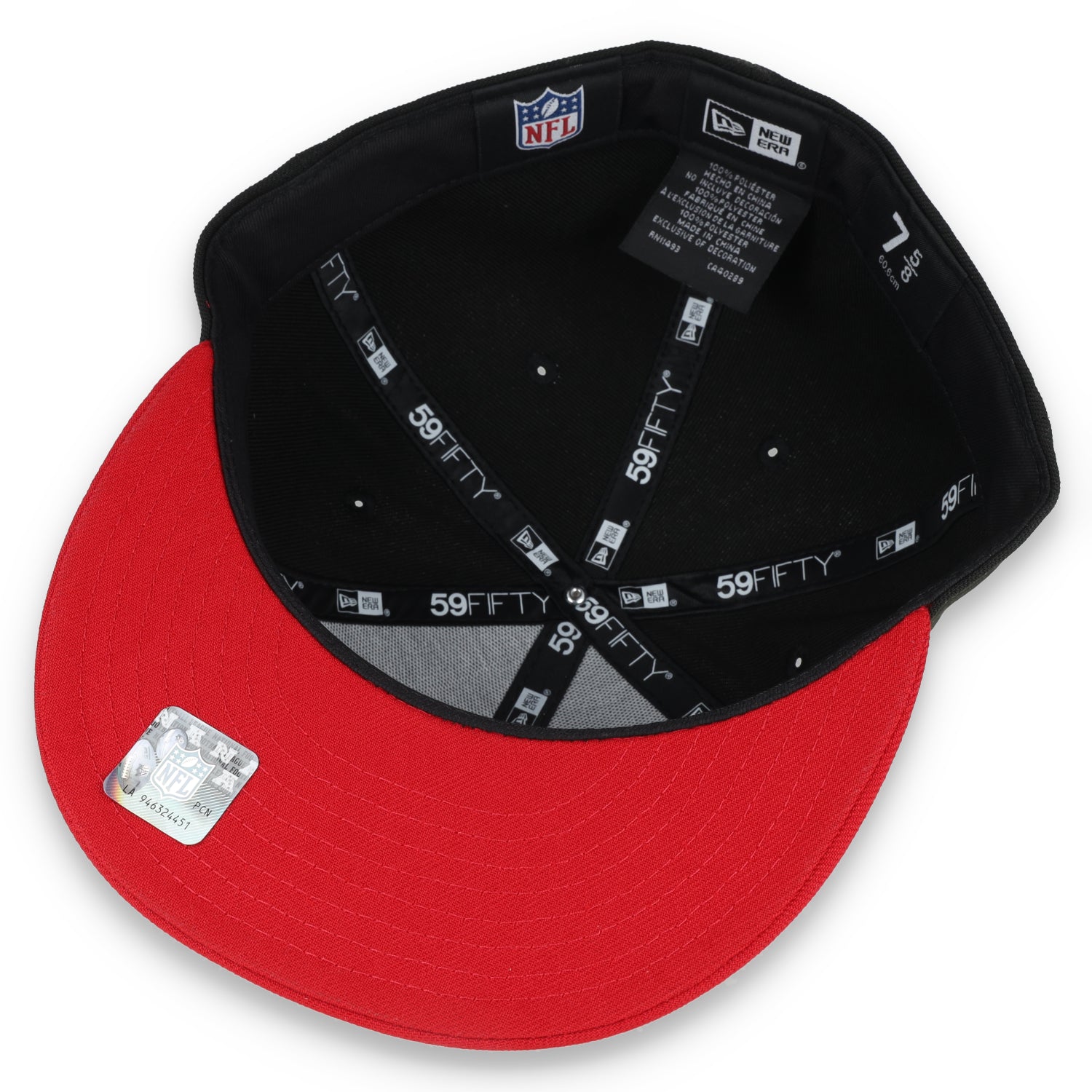 NEW ERA SAN FRANCISCO 49ERS SUGAR SKULL 2-TONE 59FIFTY FITTED HAT-BLACK/Red