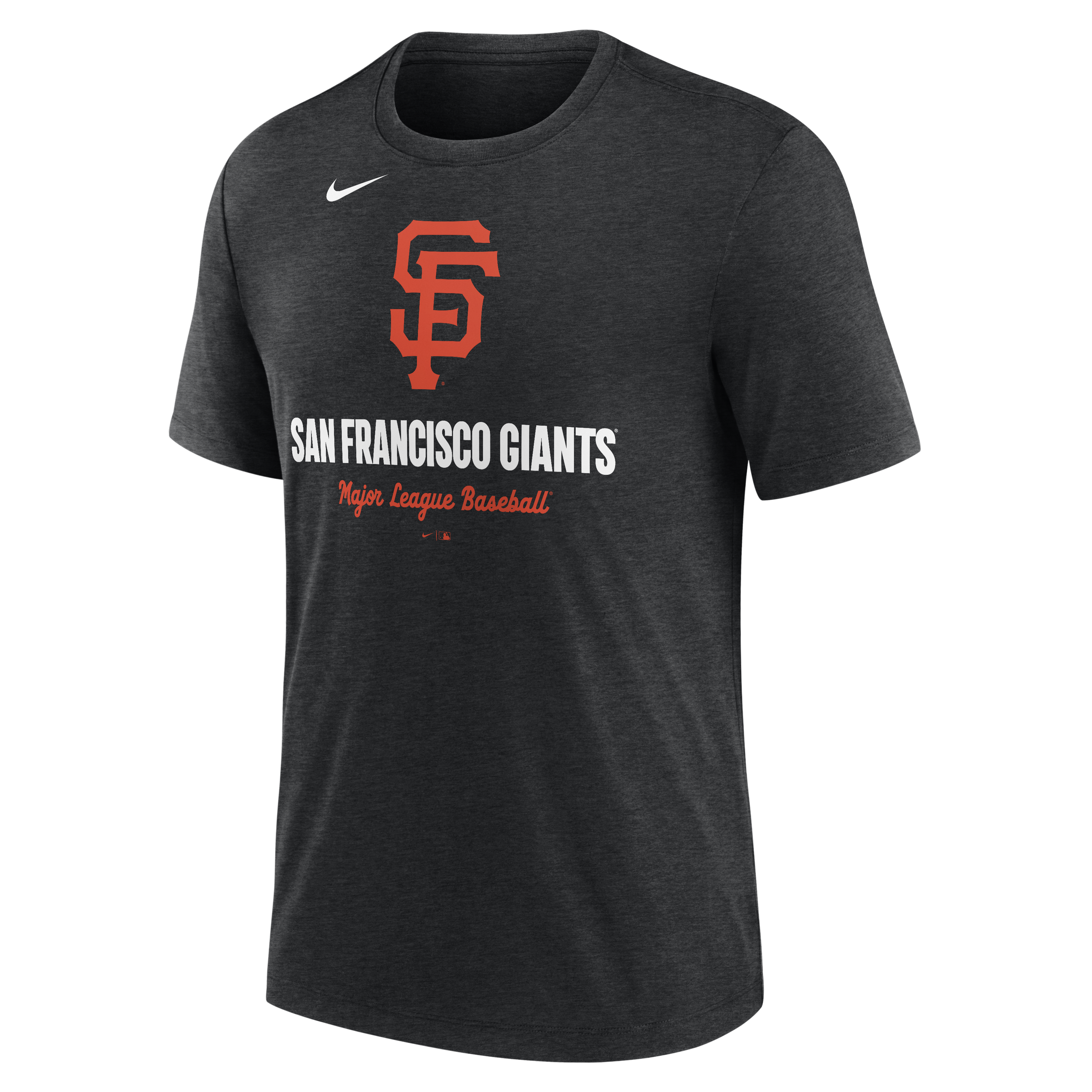 Nike San Francisco Giants MLB Logo Tri-Blend T-Shirt- Gray