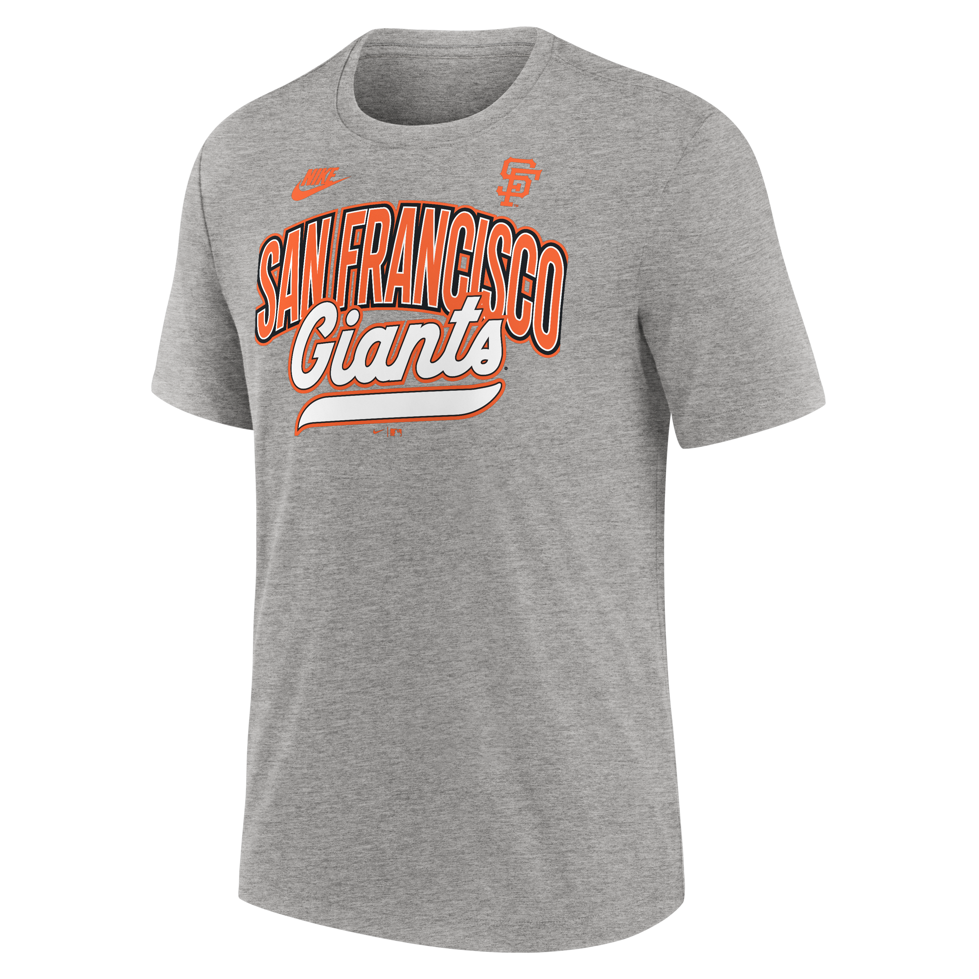 Nike San Francisco Giants Cooperstown Collection Retro Tri-Blend T-Shirt- Heather Gray