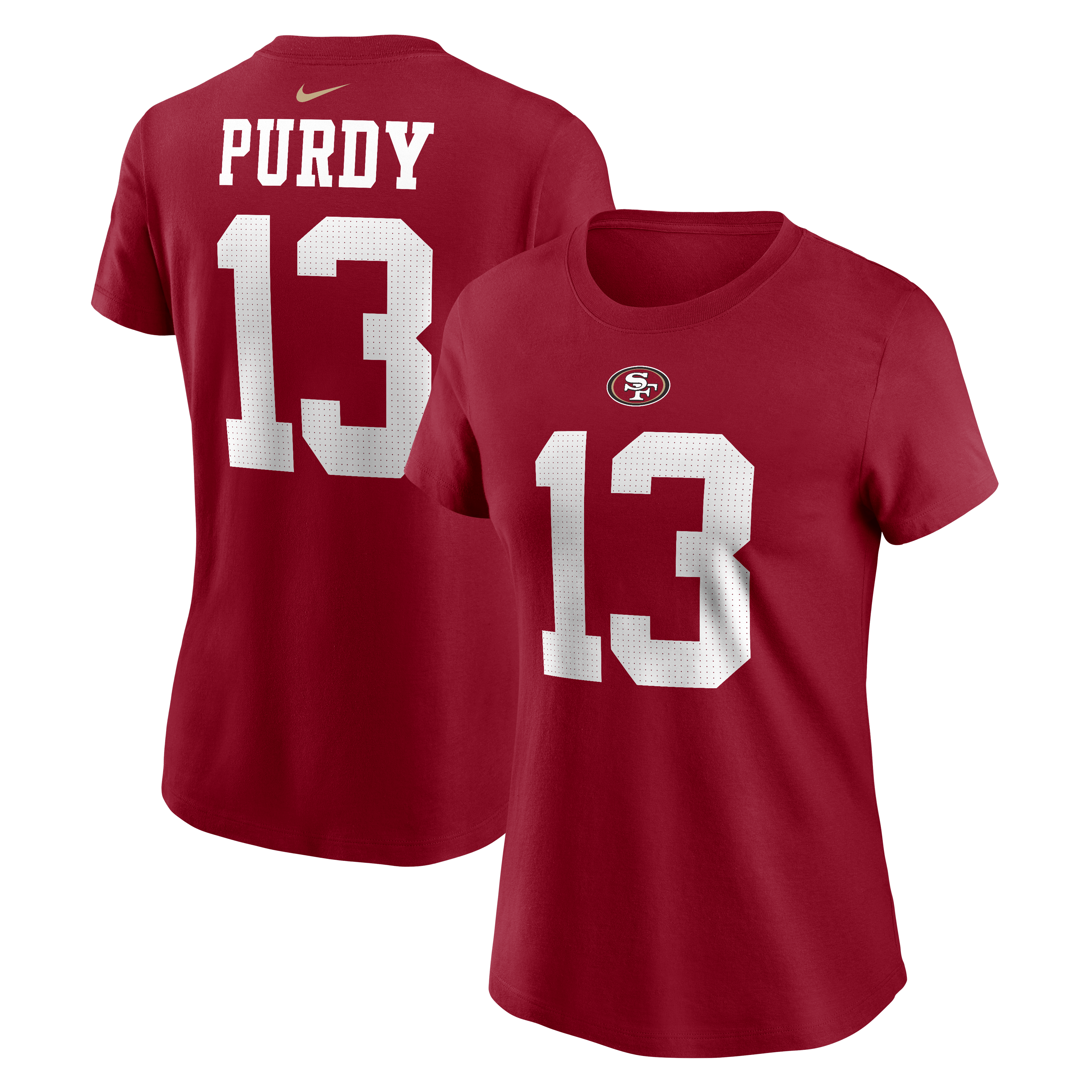 Nike Women's San Francisco 49ers "Brock Purdy" Player Name & Number T-Shirt