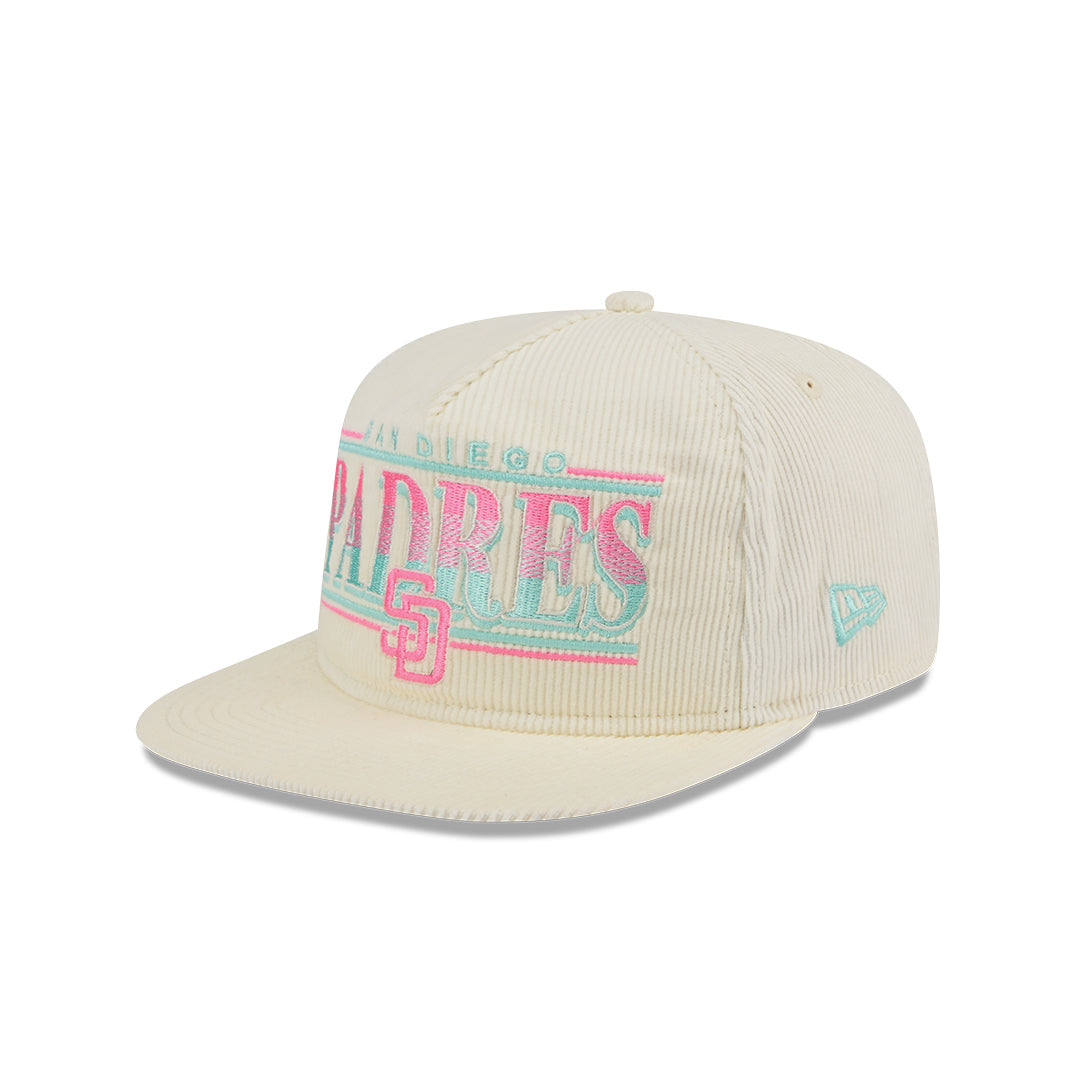 New Era San Diego Padres  Corduroy Throwback The Golfer Snapback Hat