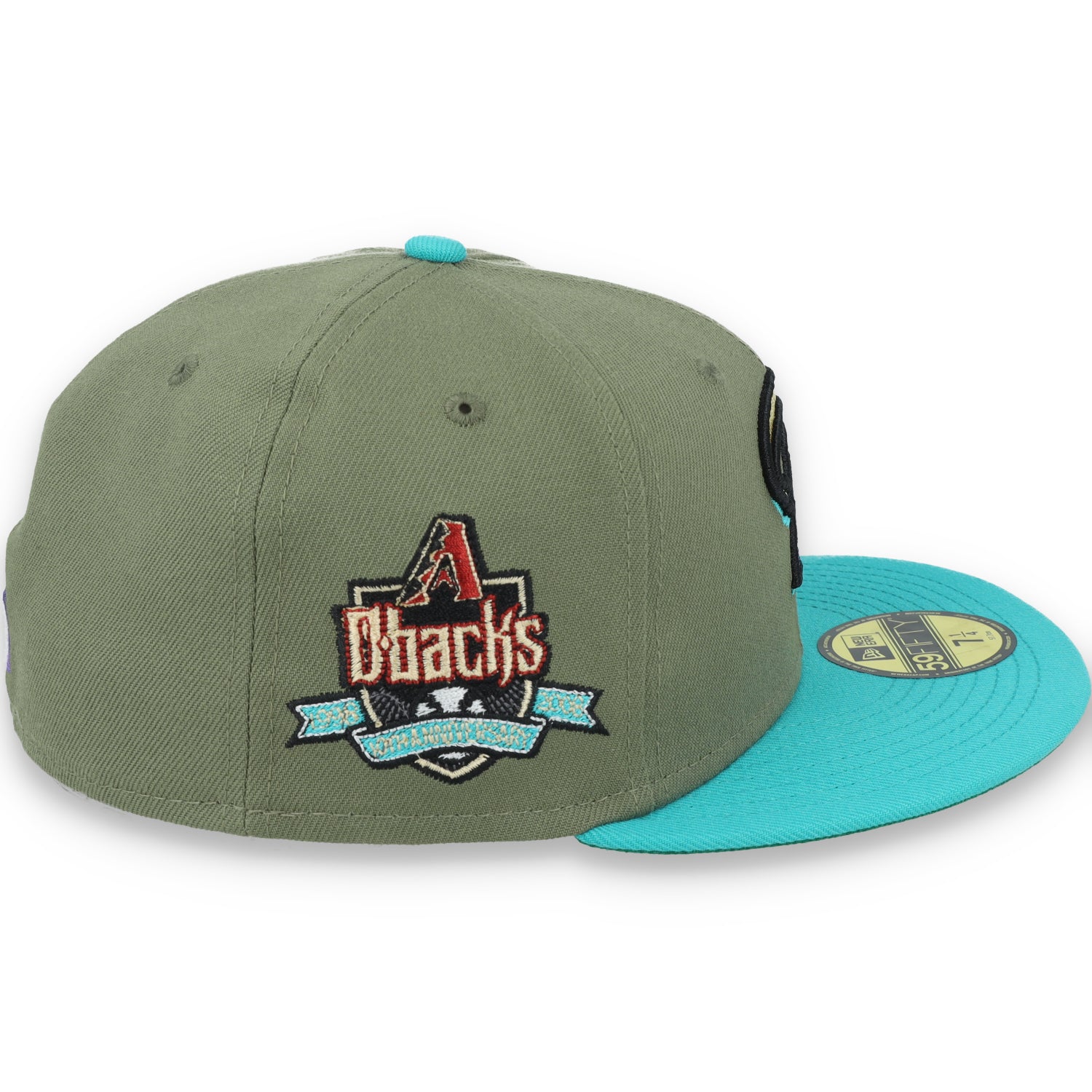 New Era Arizona Diamondbacks 10th Anniversary Side Patch 59FIFTY Fitted Hat- Olive Green