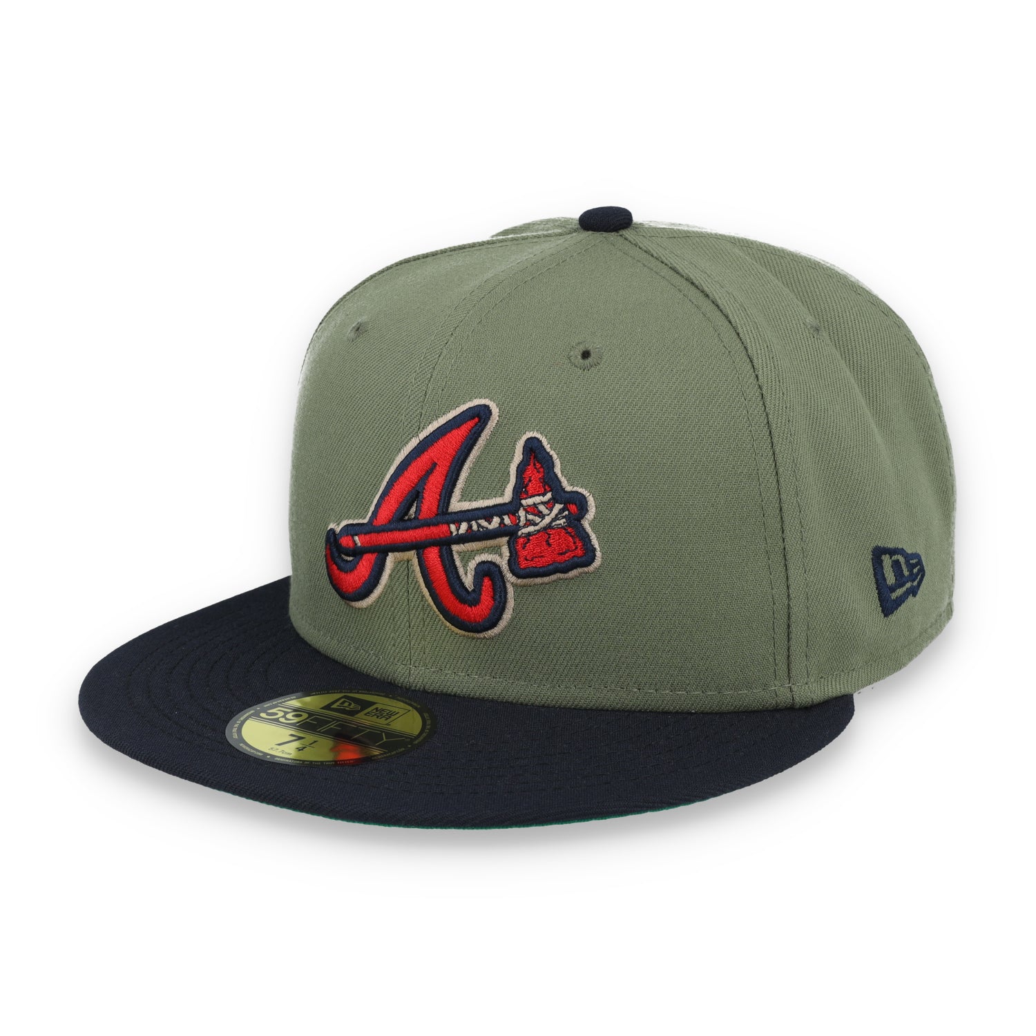 New Era Atlanta Braves 2000 All Star Game Side Patch 59FIFTY Fitted Hat-Olive Green