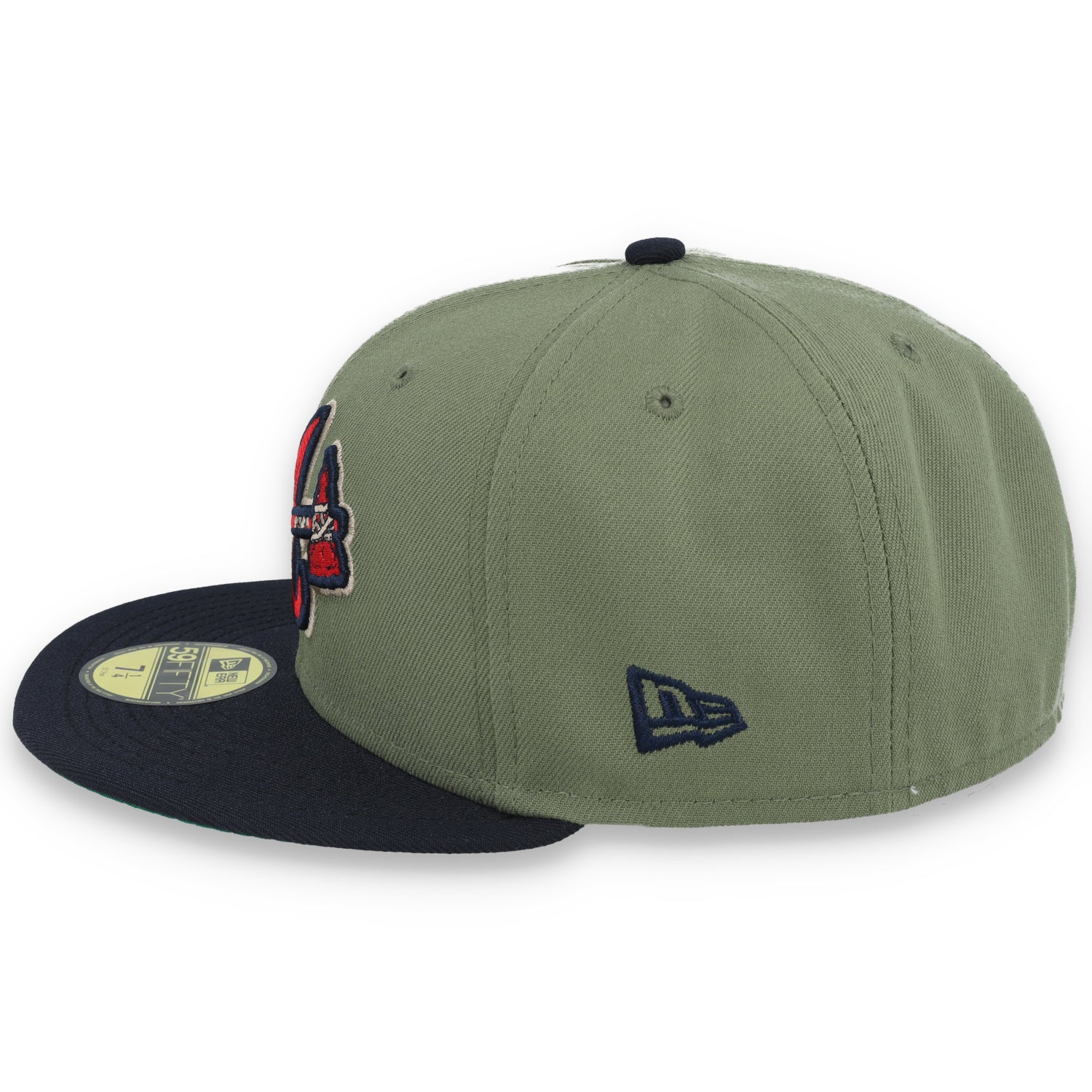 New Era Atlanta Braves 2000 All Star Game Side Patch 59FIFTY Fitted Hat-Olive Green