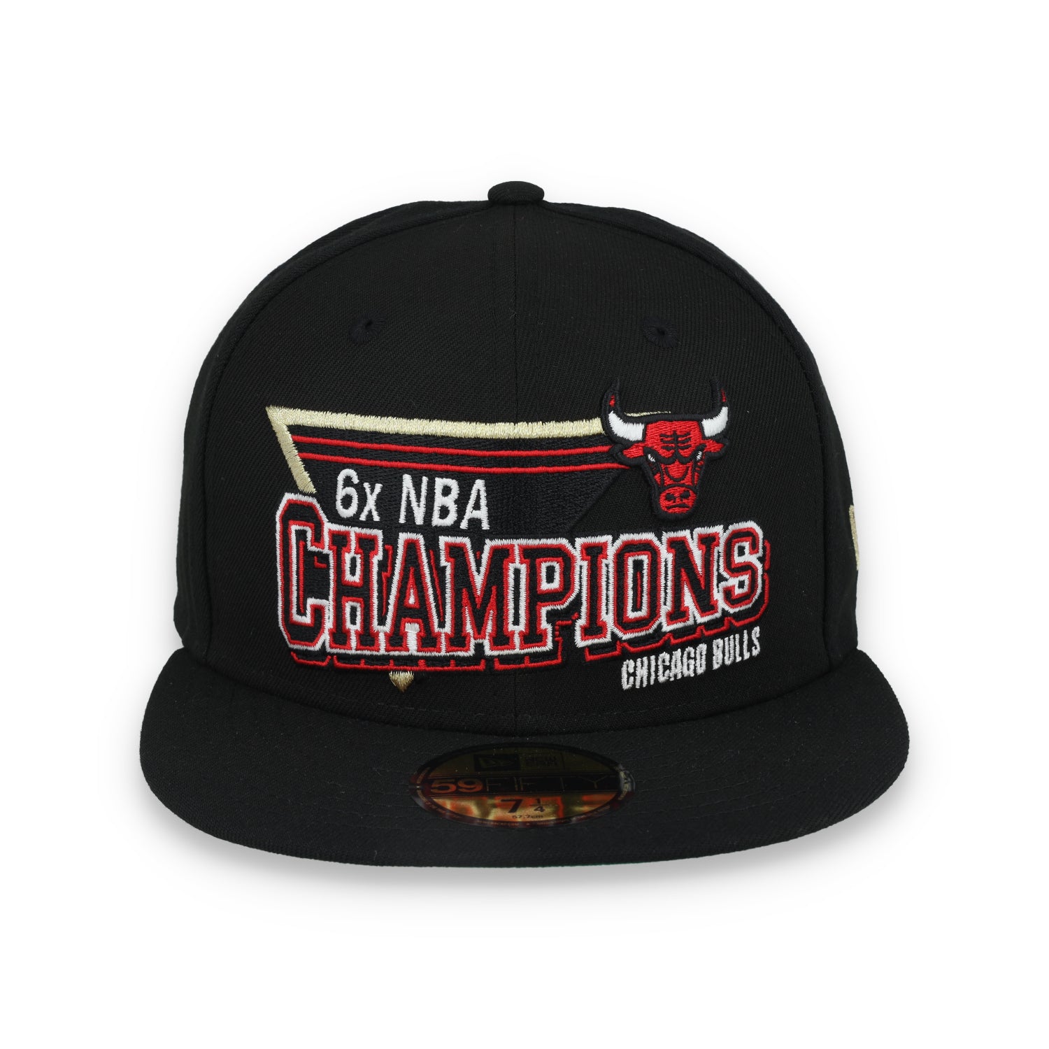 New Era Chicago Bulls 6X Champions Throwback 59FIFTY Fitted Hat