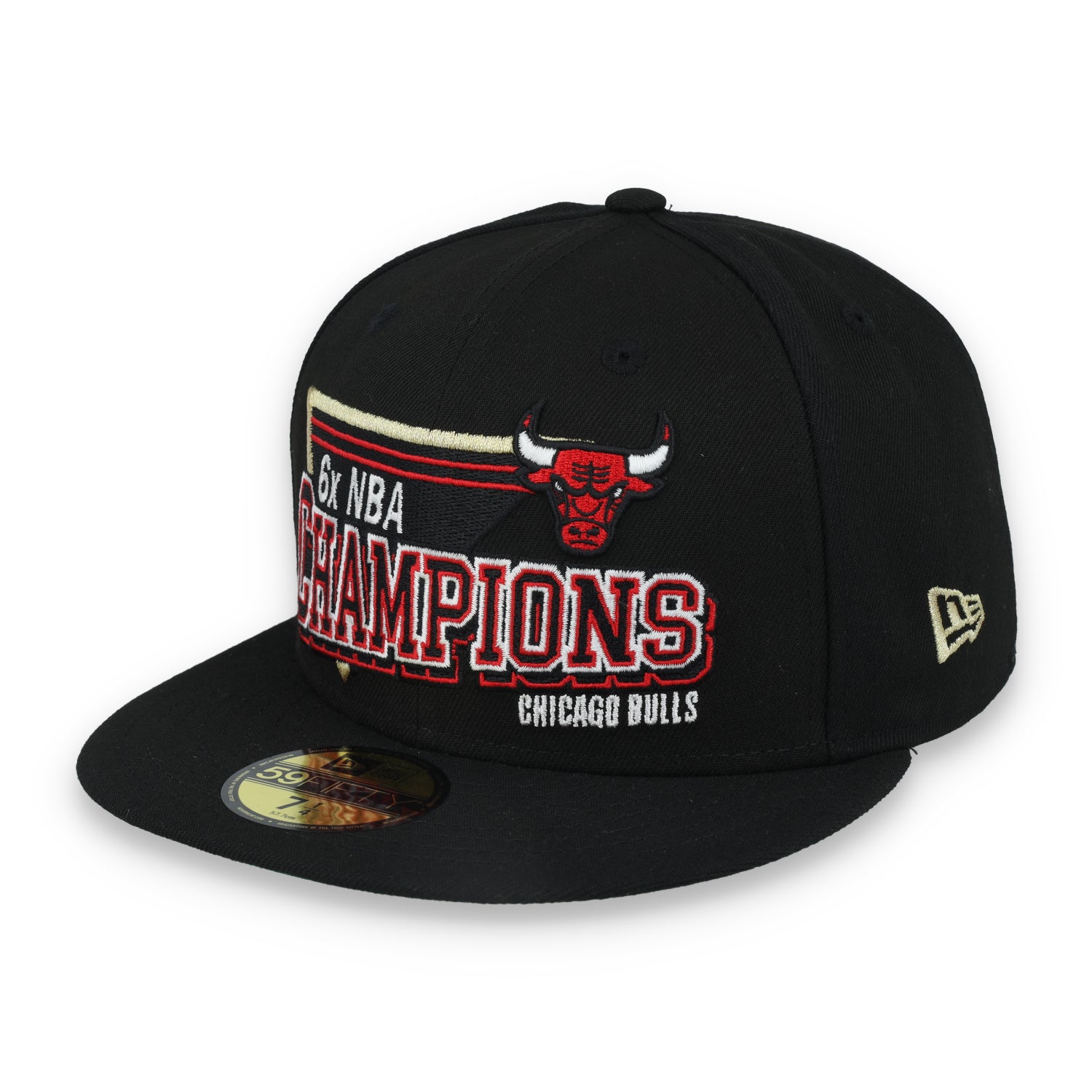 New Era Chicago Bulls 6X Champions Throwback 59FIFTY Fitted Hat